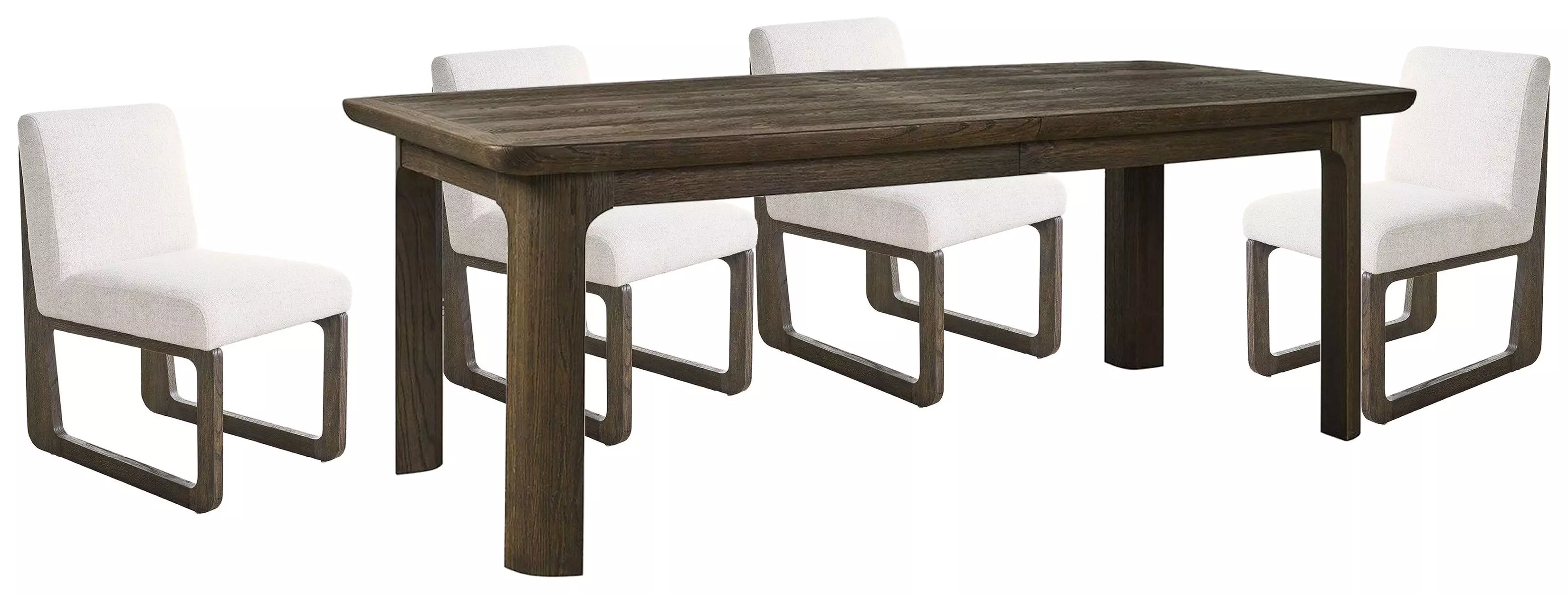 Alwyn Modern Classic Brown Oak Rectangular Extendable Dining Table - 86-104"