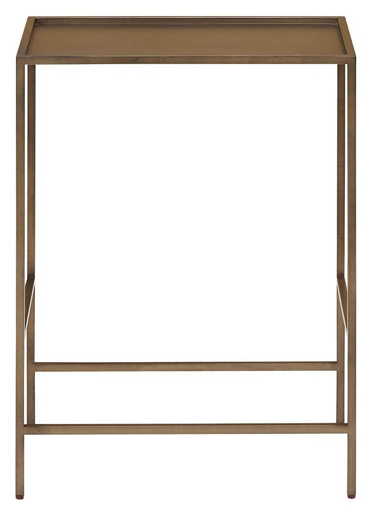 Gold Rectangular Side Table Montclair Smoked Gold Rectangular Side Table from Universal | Coleman ...