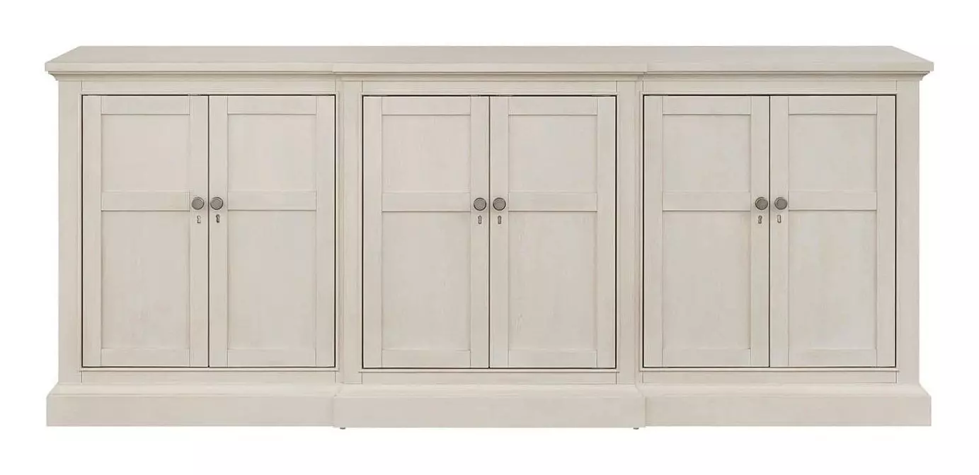 Adelaide Updated Traditional White Birch Wood Sideboard - 86"