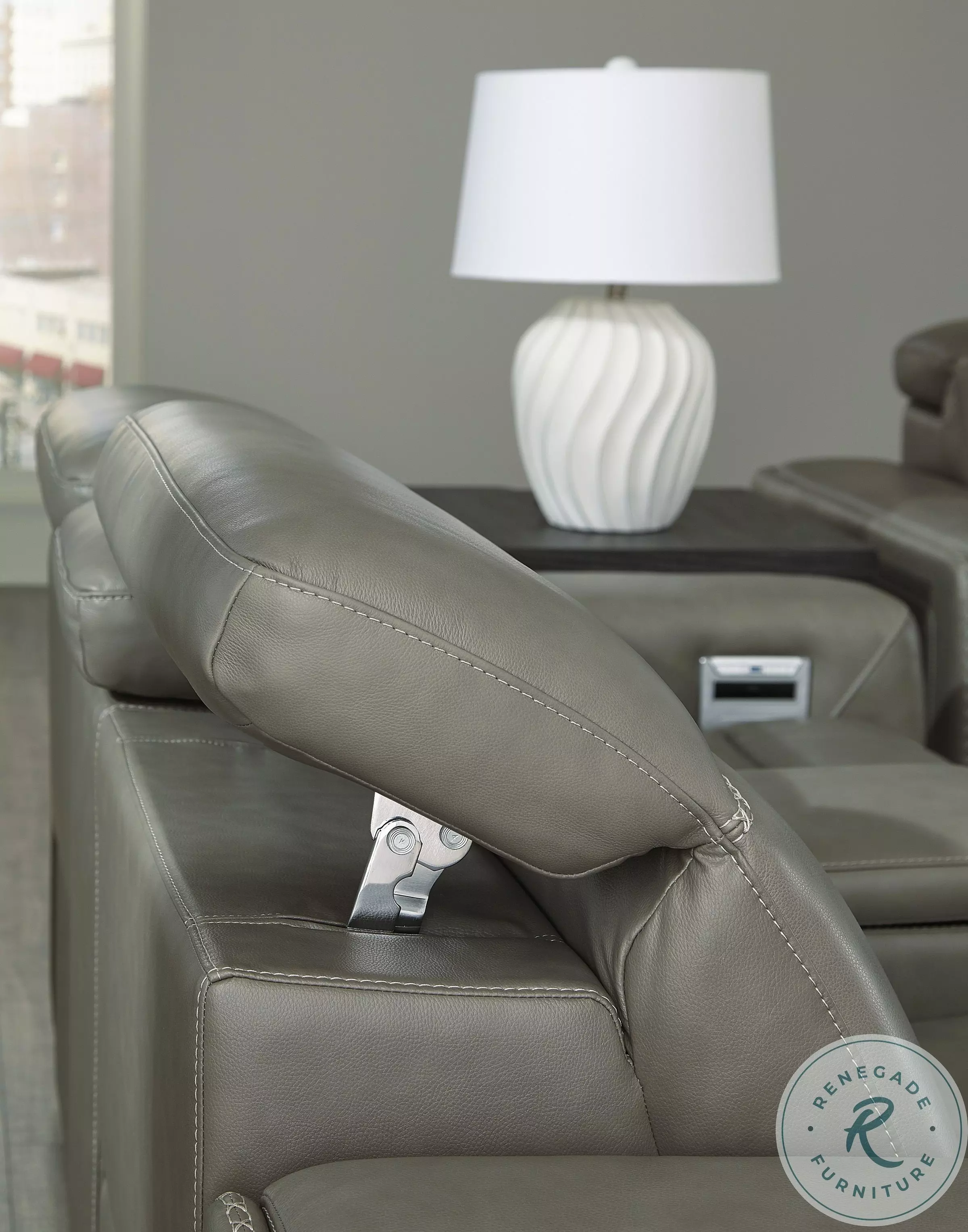 Correze Gray Power Reclining Loveseat from Ashley | Coleman Furniture