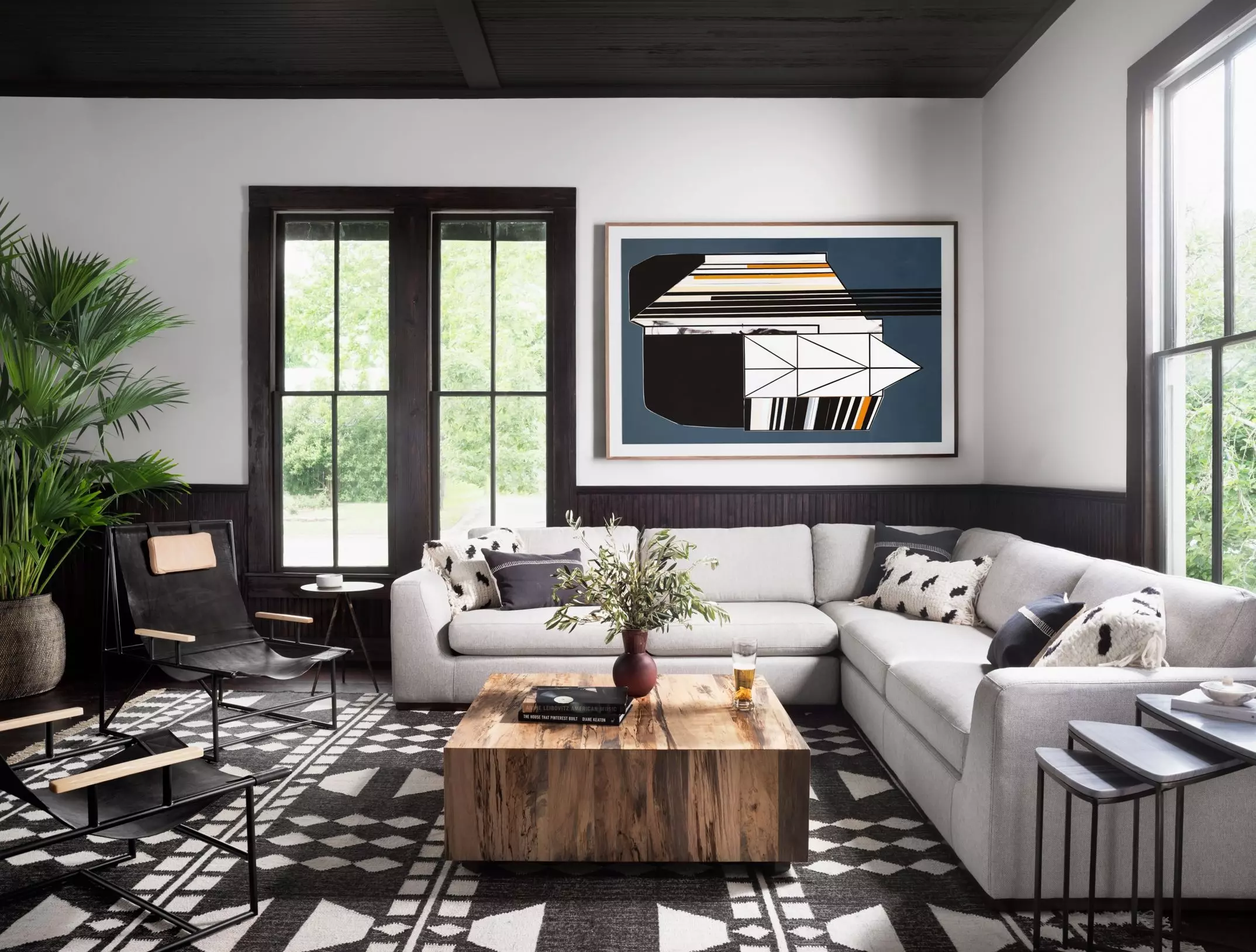 Centrale Colt 3 - Piece Gray Upholstered Sectional Sofa