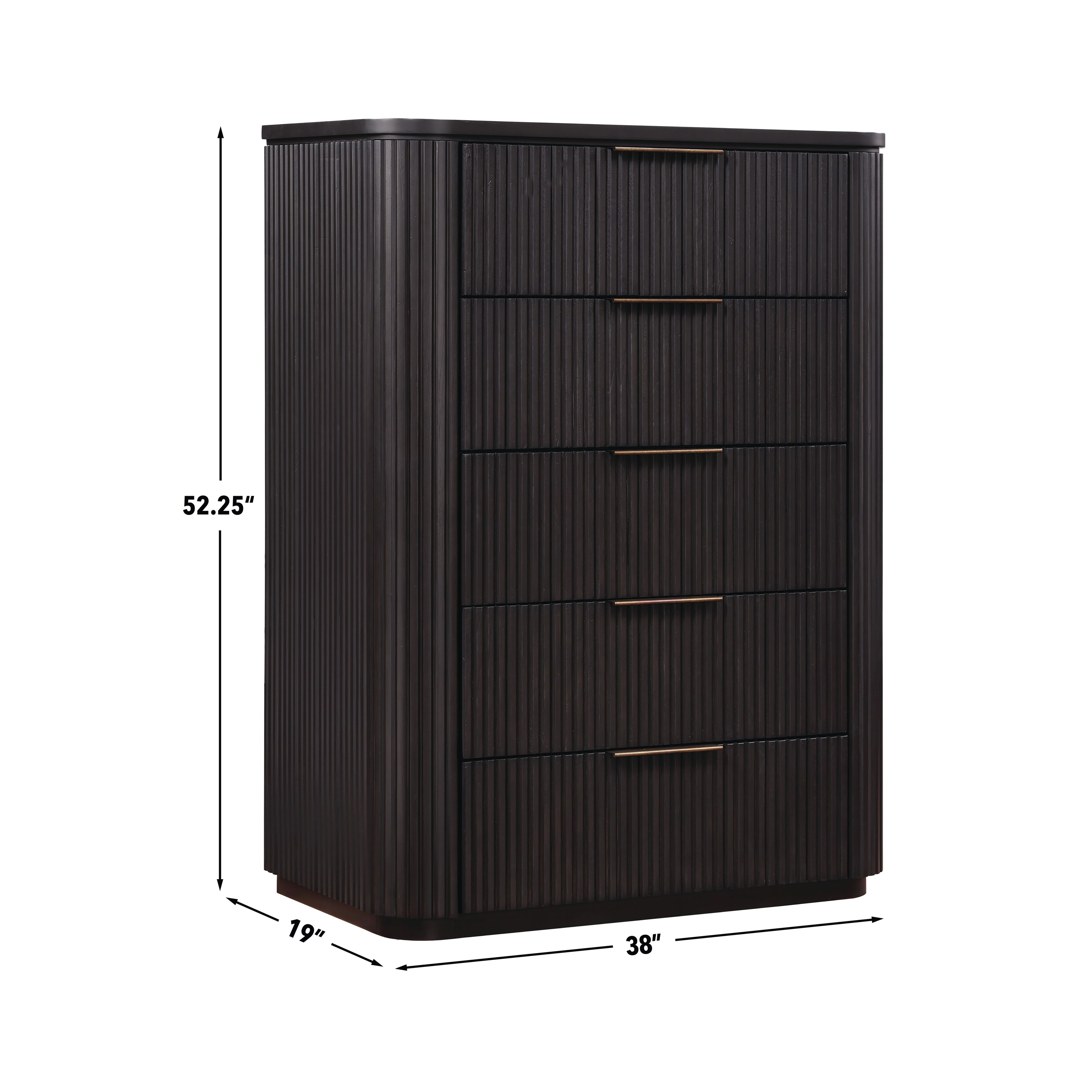 Henry Espresso 5 Drawer Chest