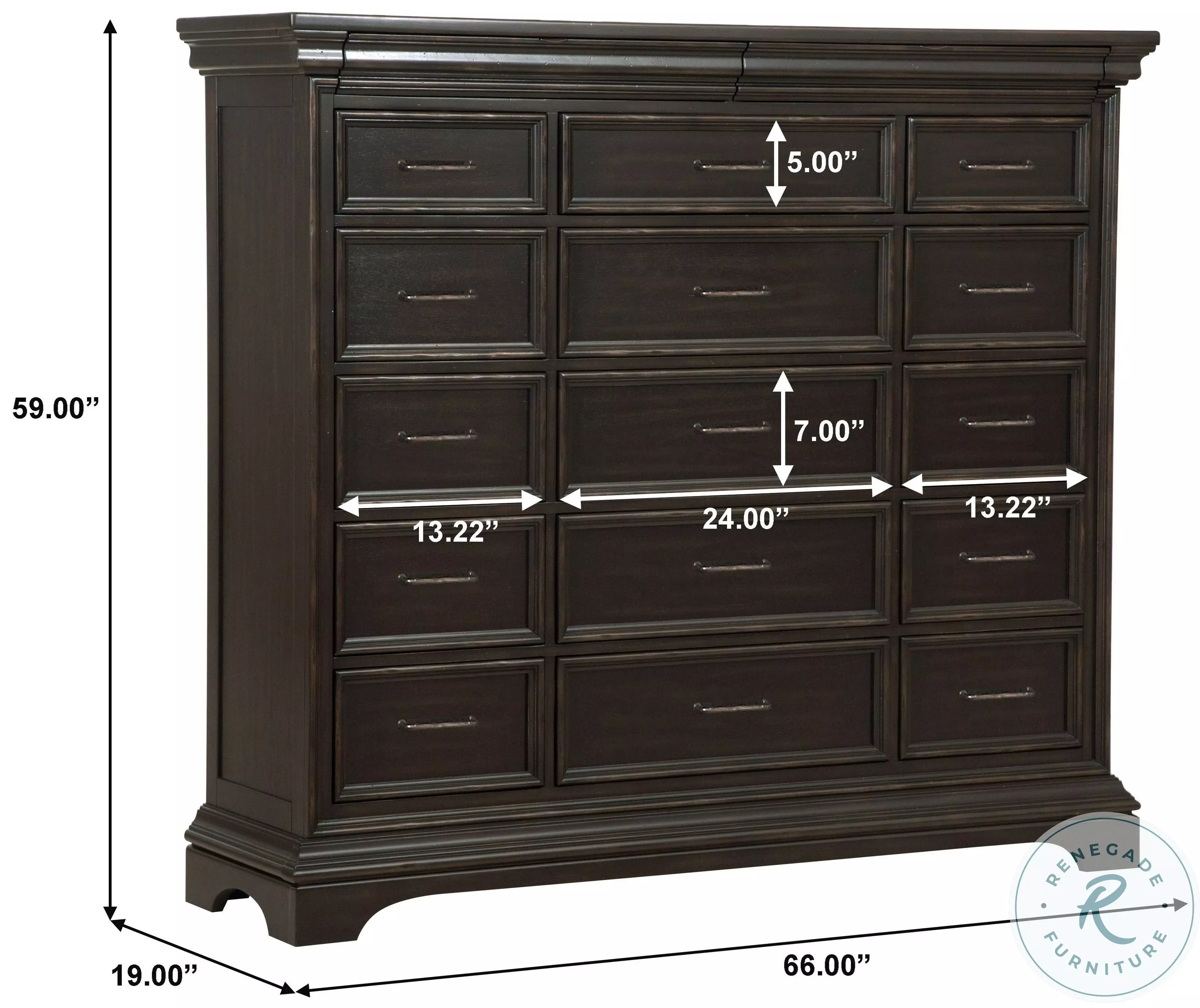 Remington Brown 17 Drawers Master Chest