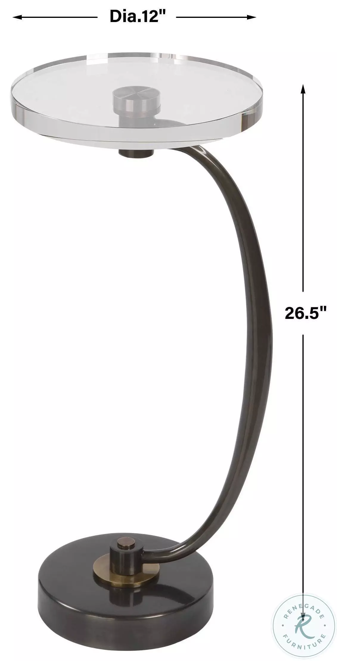 Aravelle Dark Bronze Drink Table