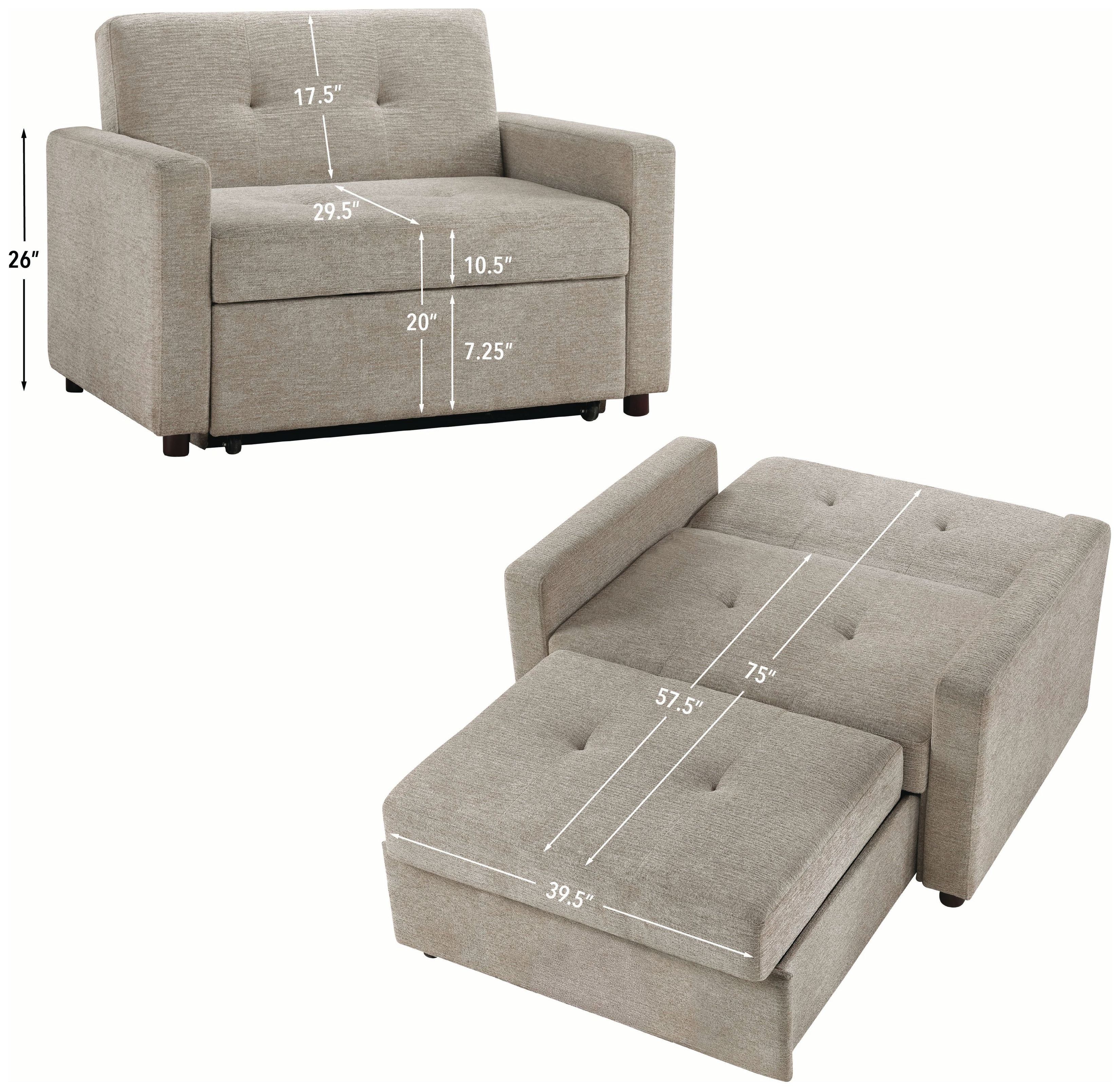 Noah Brown Chair with Twin Sleeper