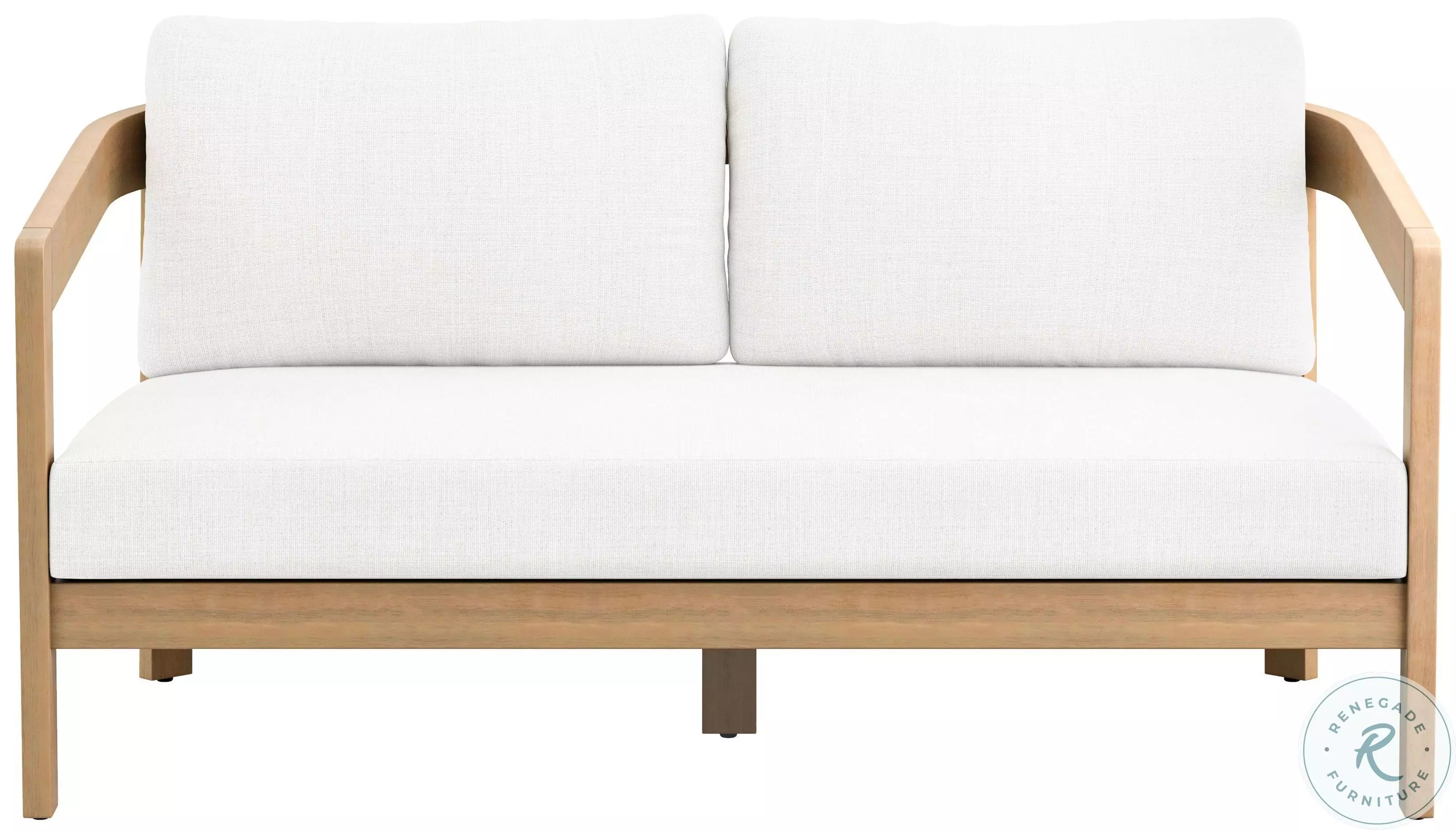 Wesley White Outdoor Patio Loveseat From New Classic | Coleman