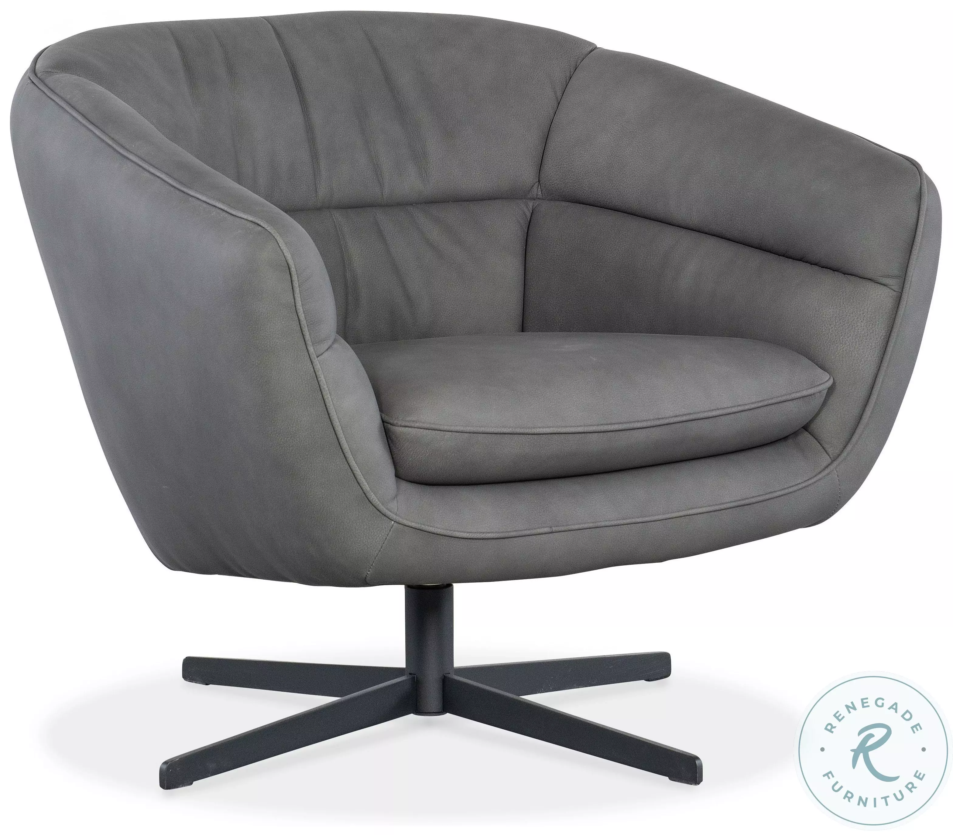 Mina Dark Gray Swivel Chair From Hooker | Coleman Furniture