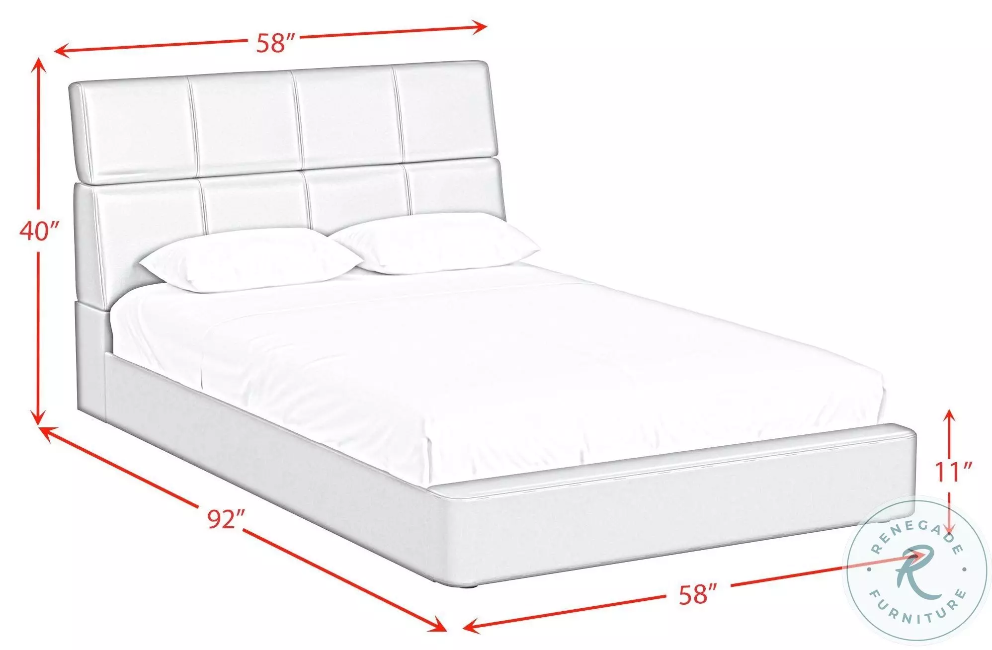 Booker Grey Full Upholstered Panel Bed