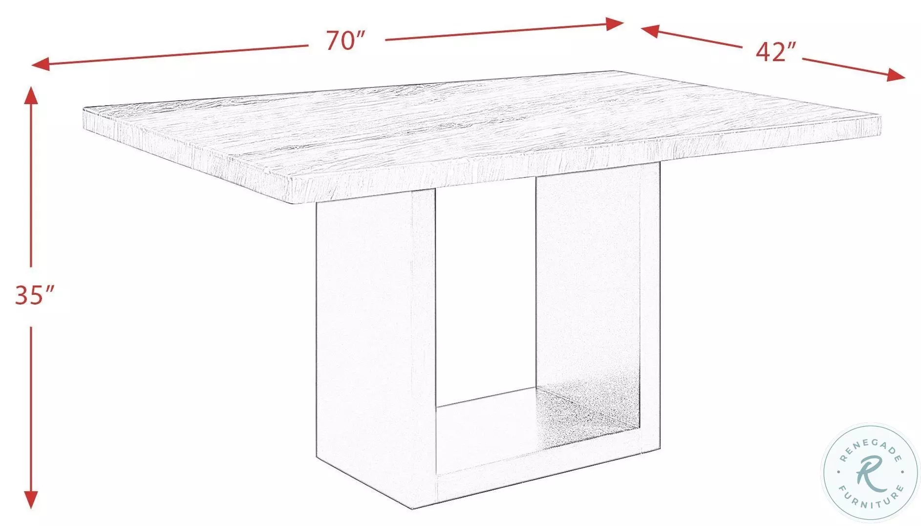 Willow White Marble And Black Counter Height Dining Table