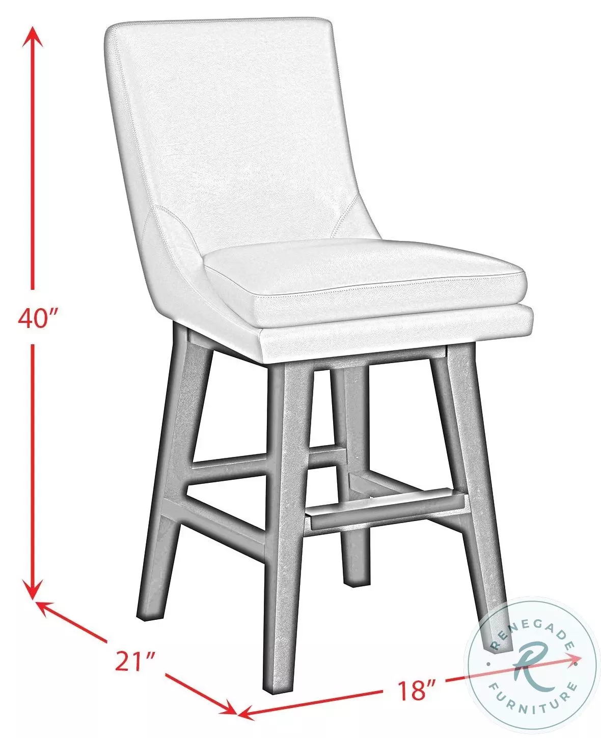 Charlie Pewter Counter Height Stool Set Of 2