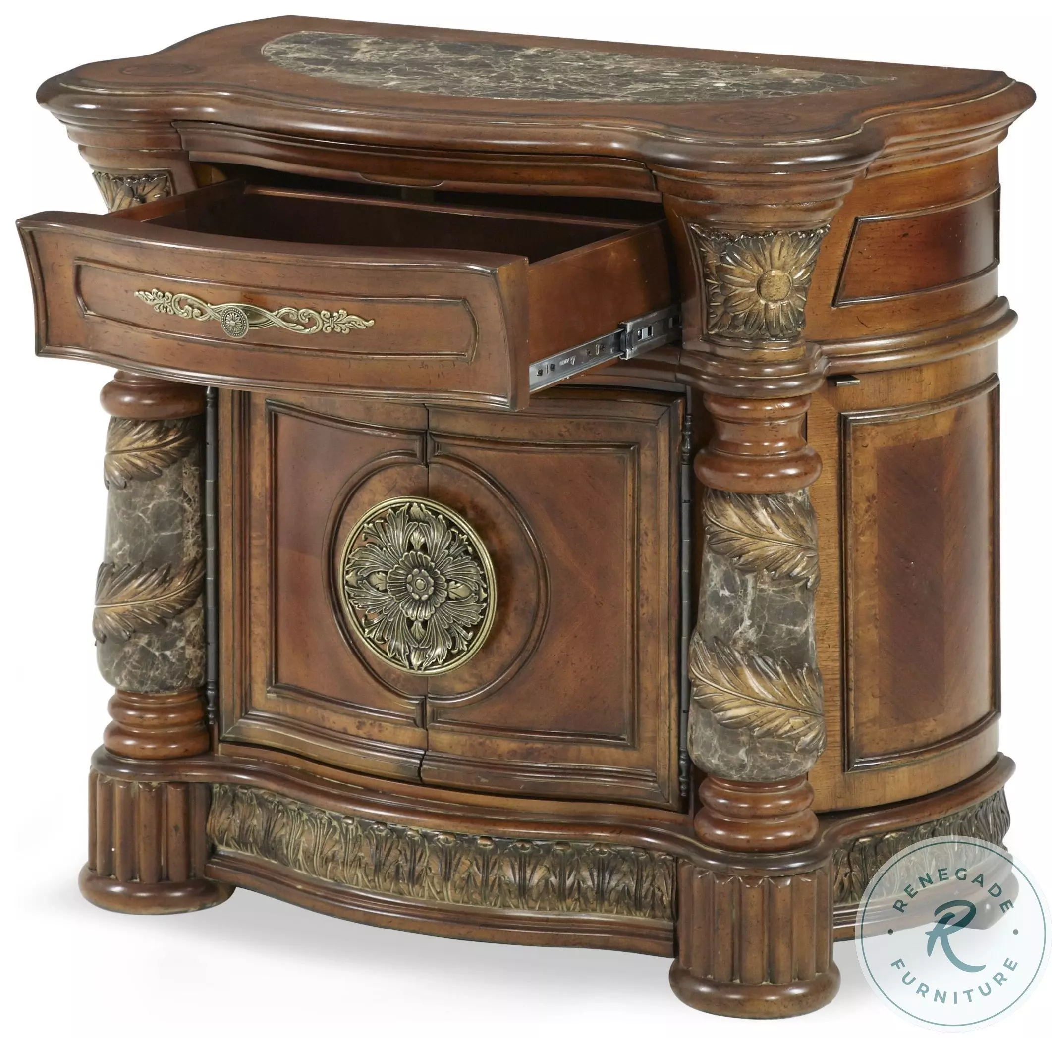 Villa Valencia Classic Chestnut Bedside Chest From Home Gallery