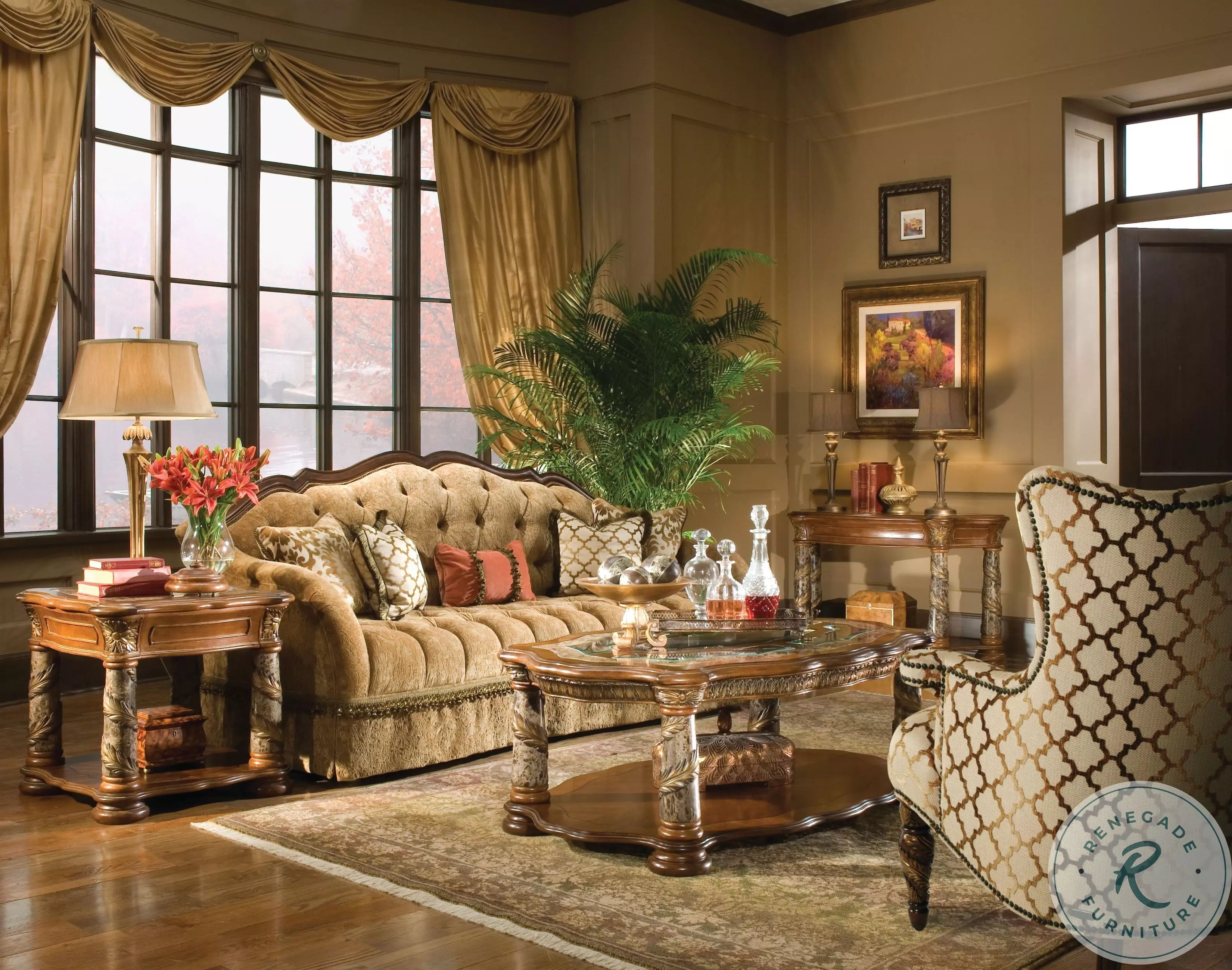 Villa Valencia Classic Chestnut Sofa Table From Michael