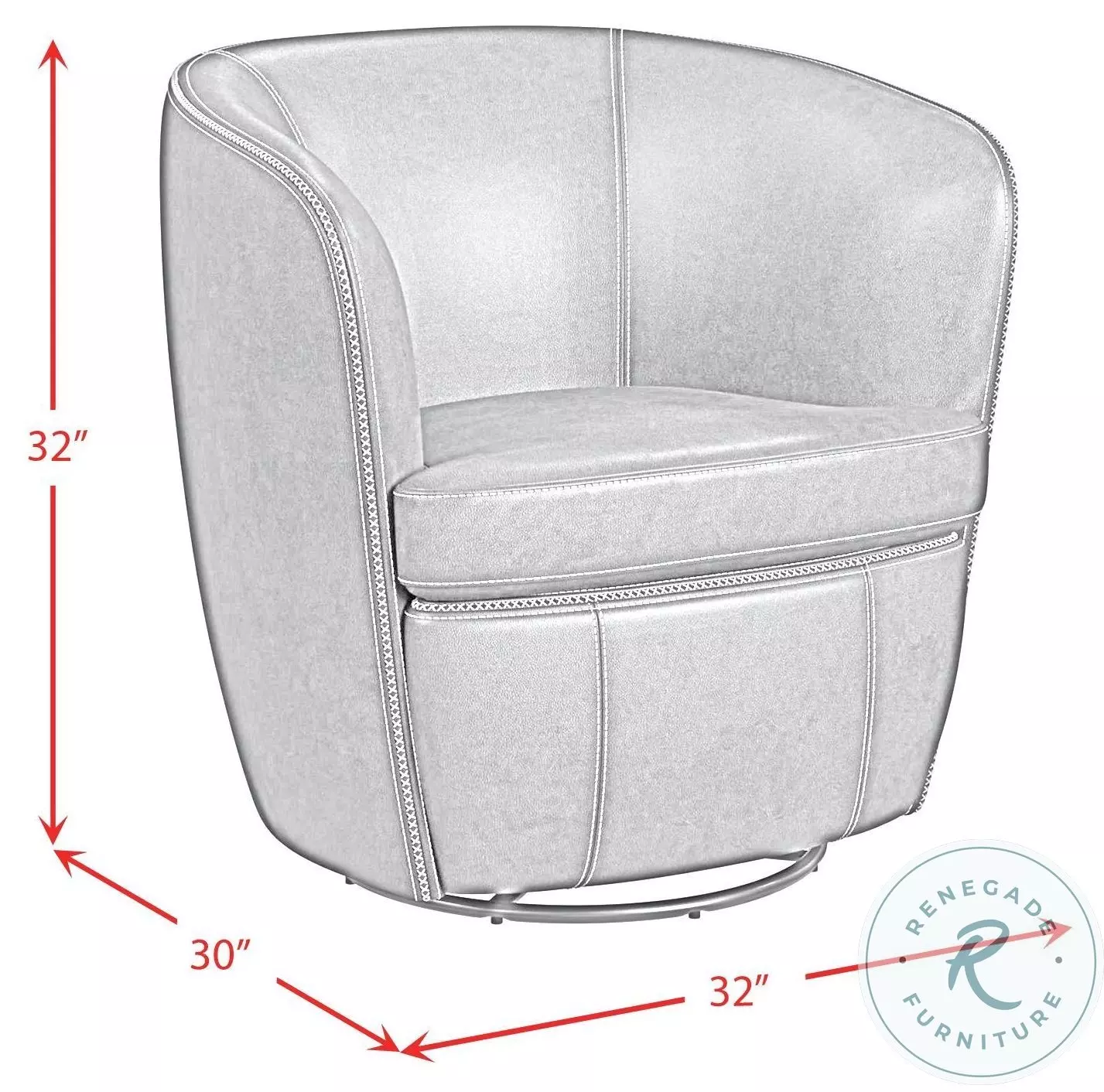 Zenith Cream Swivel Accent Chair