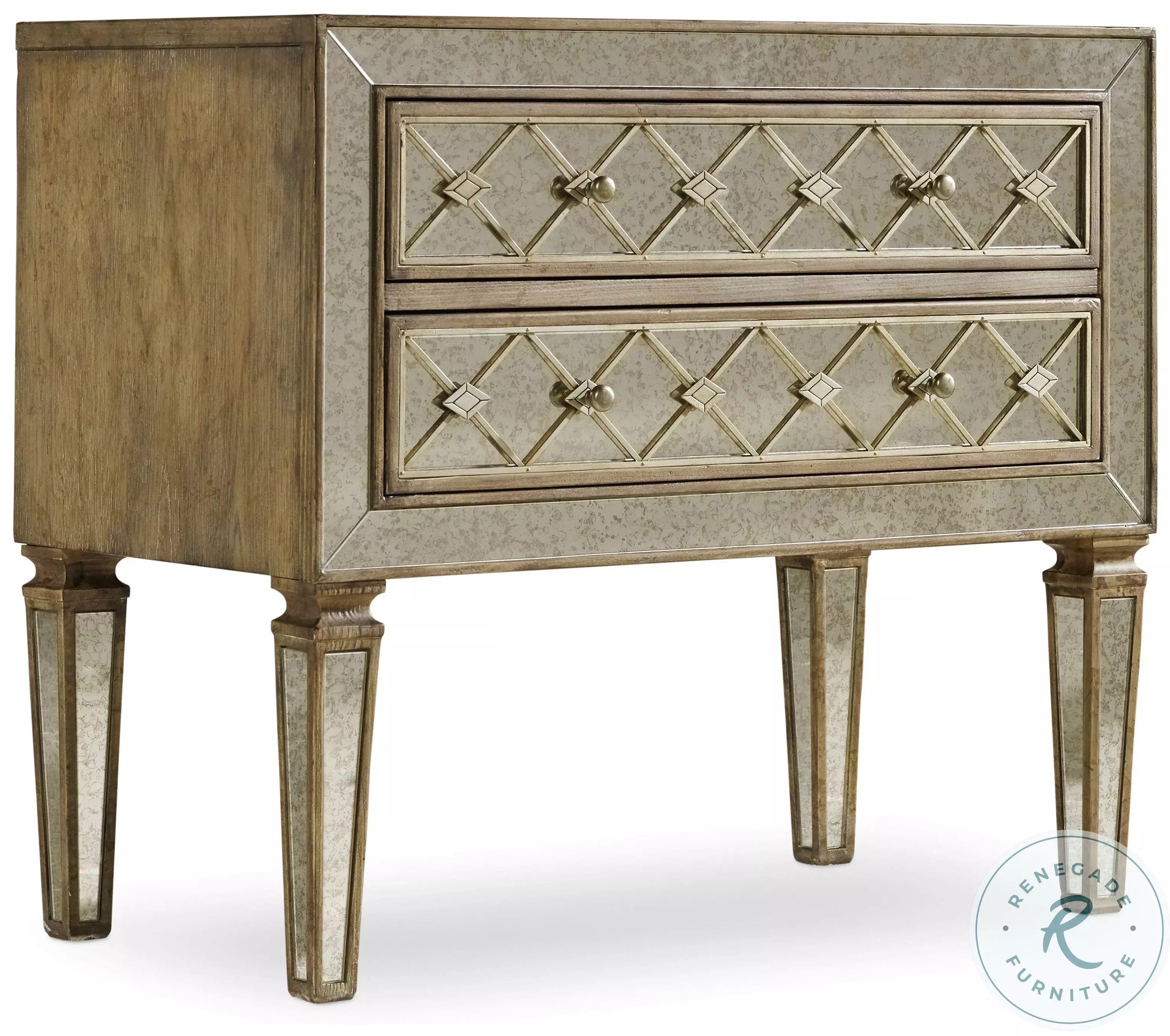 Sanctuary Silver 2 Drawer Bachelors Chest from Hooker Coleman Furniture