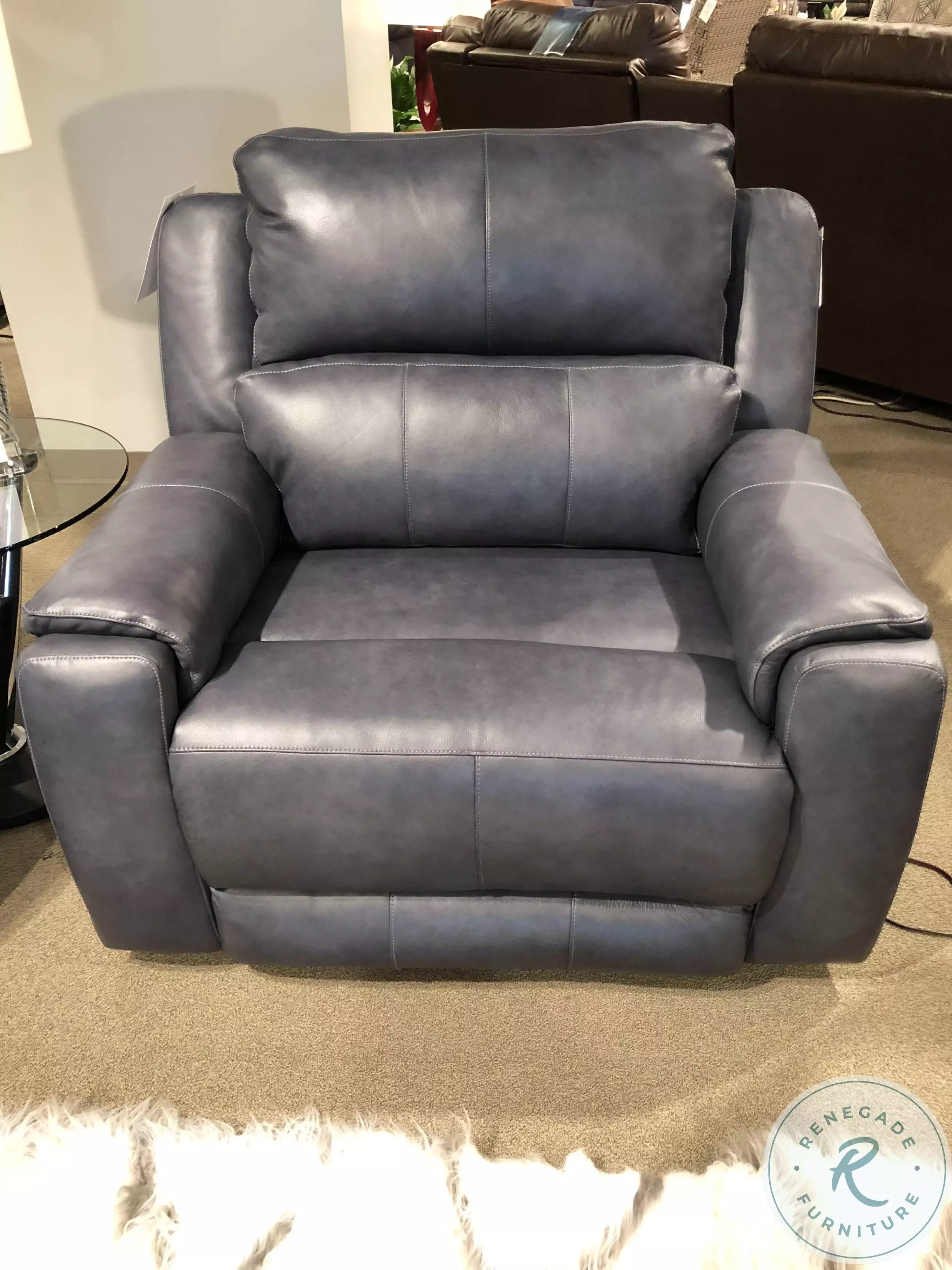 Dazzle Horizon Leather Power Recline And Headrest Chair And A Half