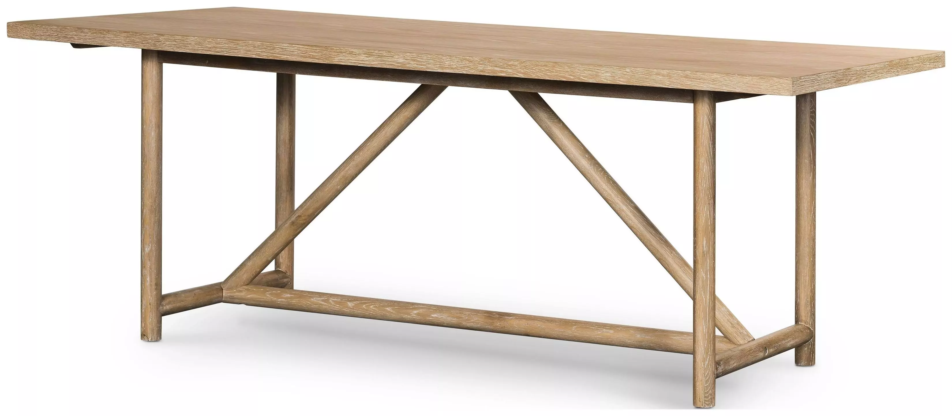 Patten Mika Rectangular Wood Whitewashed Oak Dining Table