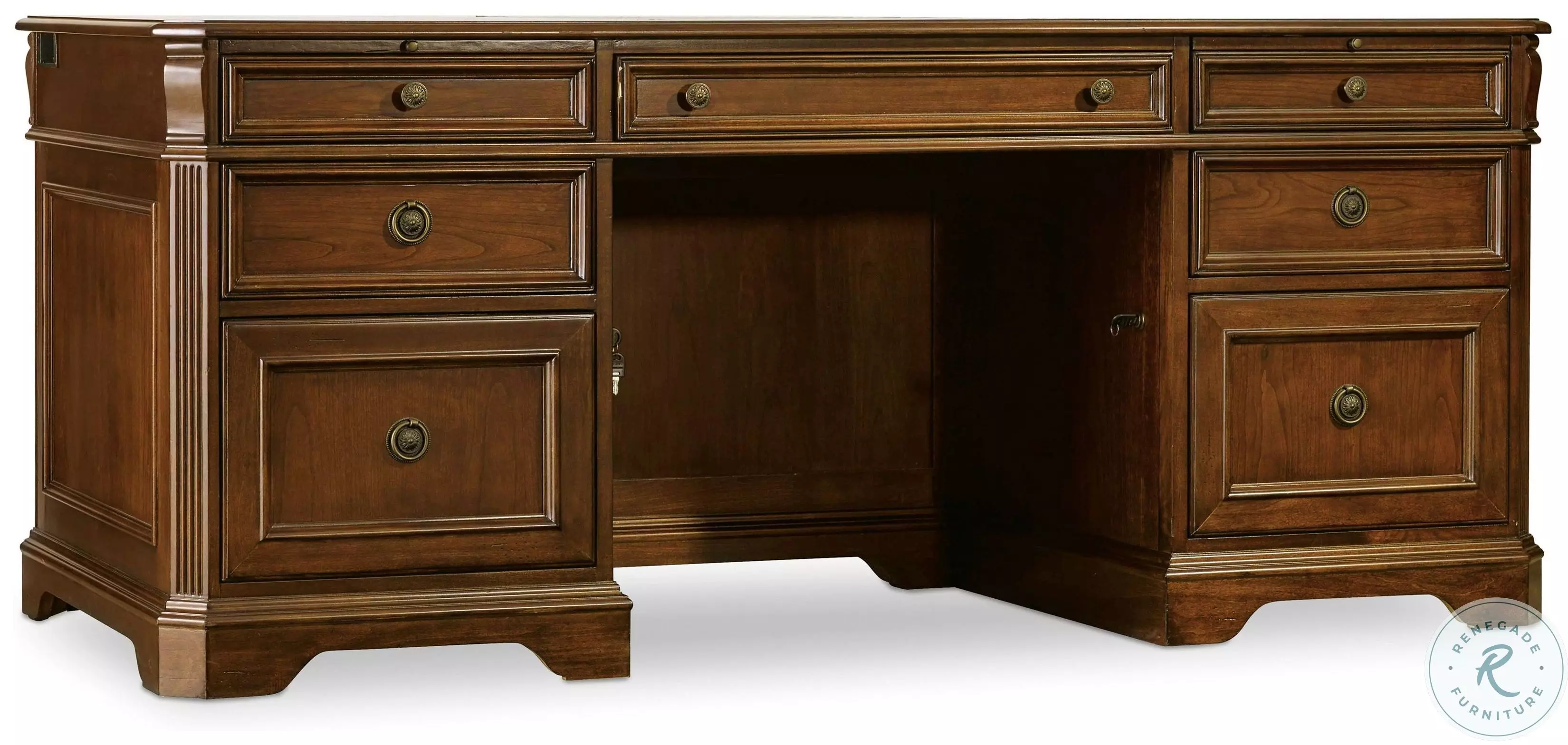 Brookhaven Cherry Executive Desk from Hooker | Coleman Furniture
