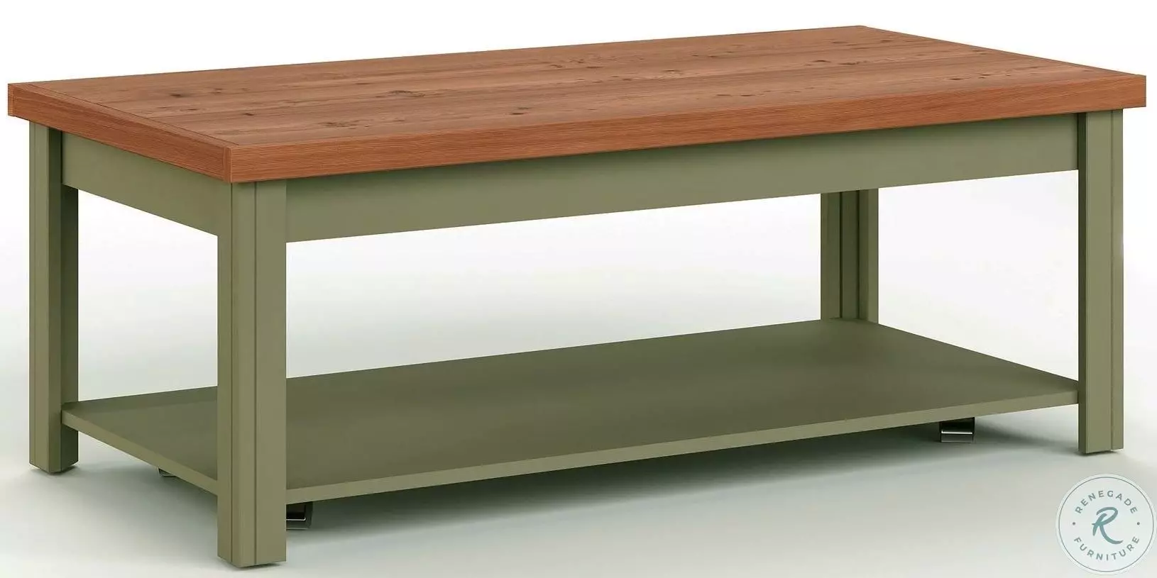 Vineyard Sage Green And Fruitwood Coffee Table From Legends