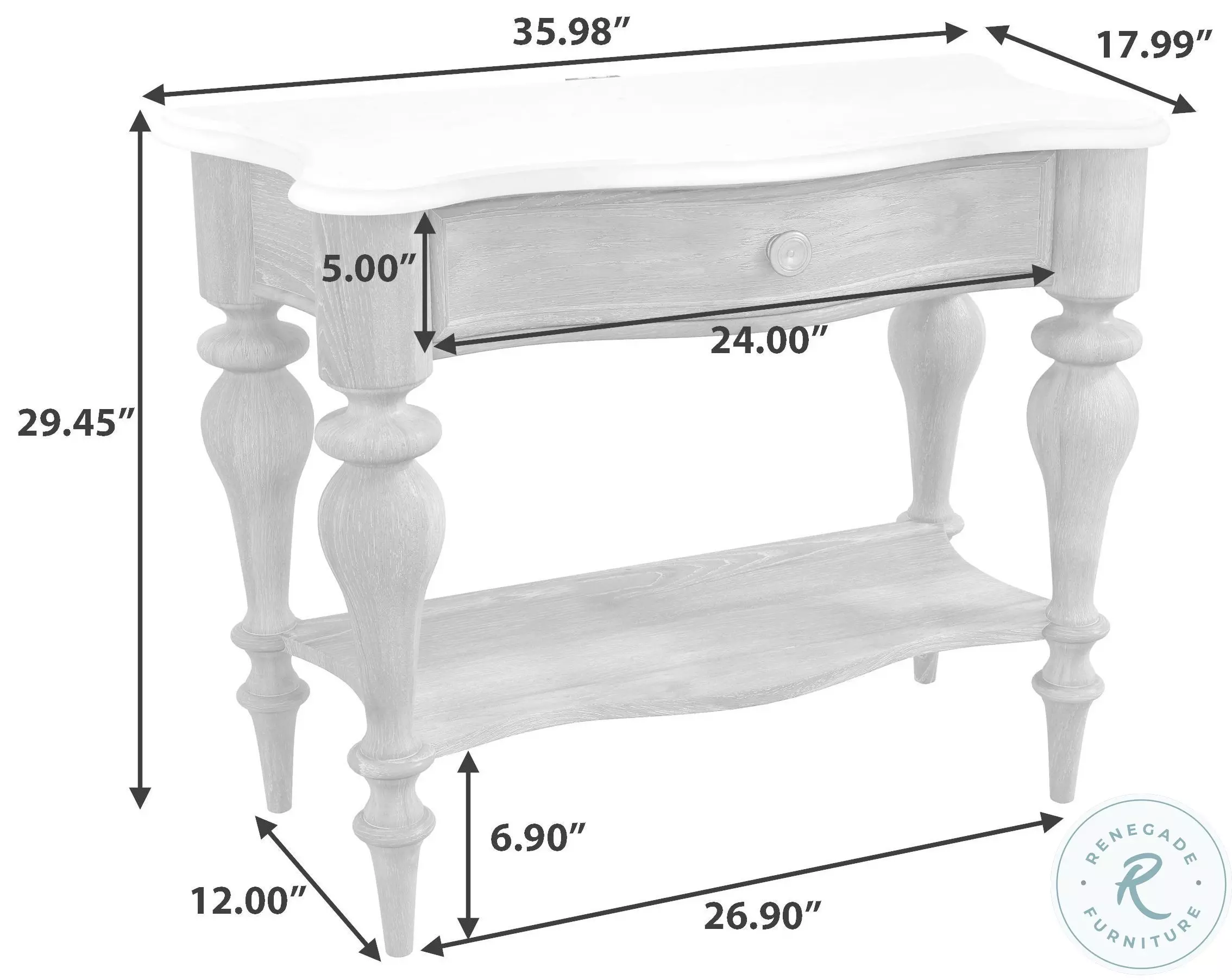 Stonegate Flax Seed Bedside Table