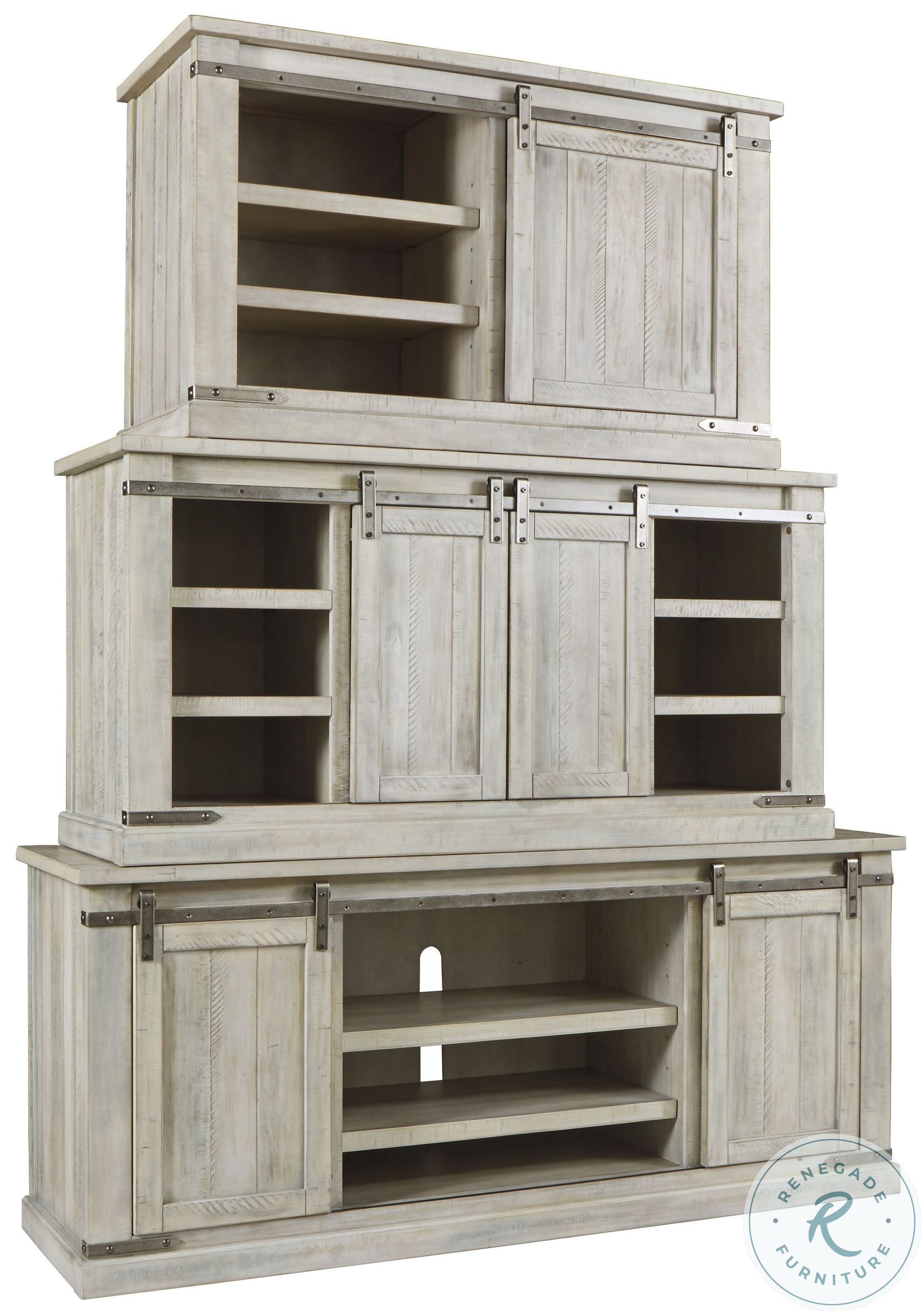 Carynhurst White Wash Extra Large TV Stand from Ashley Coleman Furniture