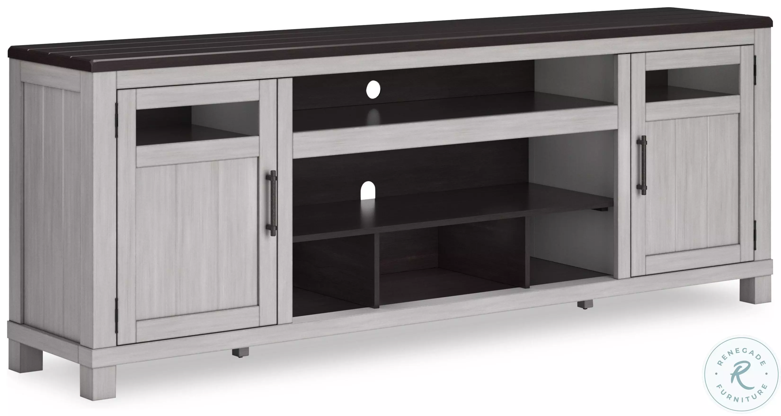 Darborn Gray And Brown XL TV Stand From Ashley Furniture | Coleman
