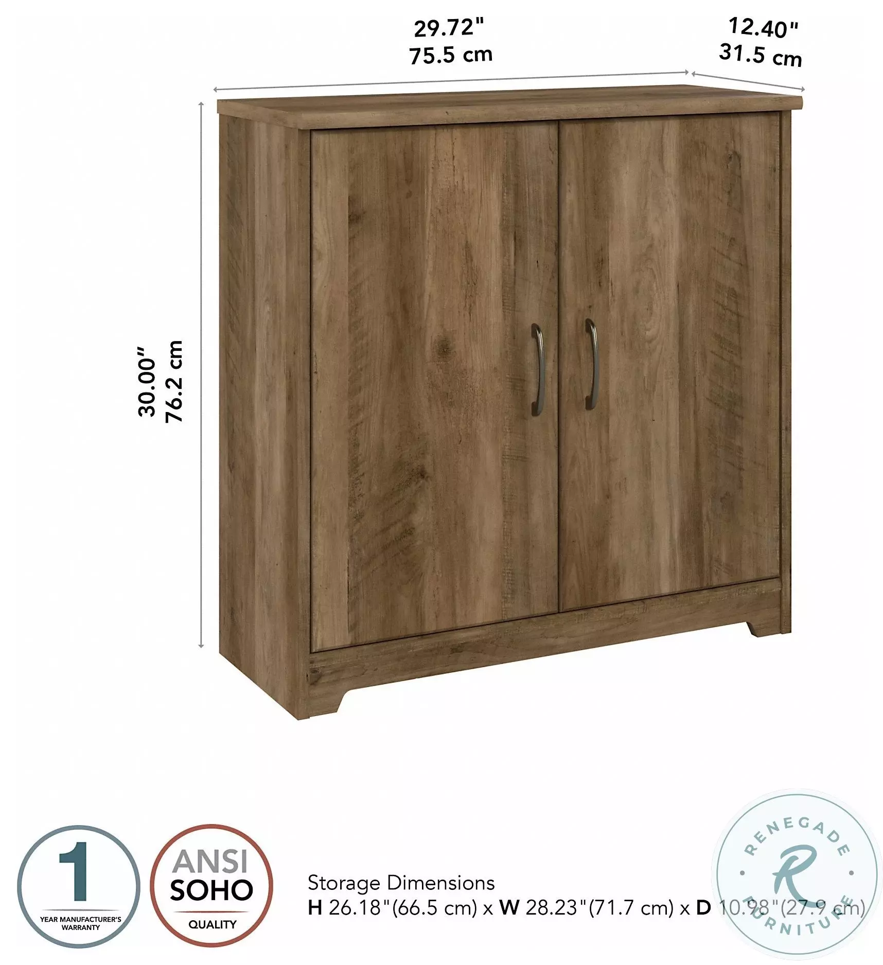 Cabot Reclaimed Pine Small Storage Cabinet