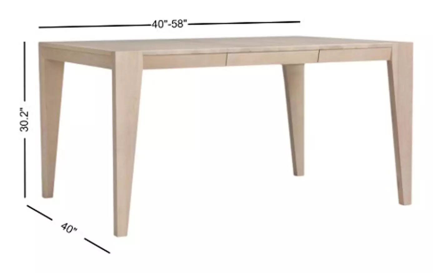 West End Natural Maple 58" Extendable Rectangular Butterfly Leaf Dining Table