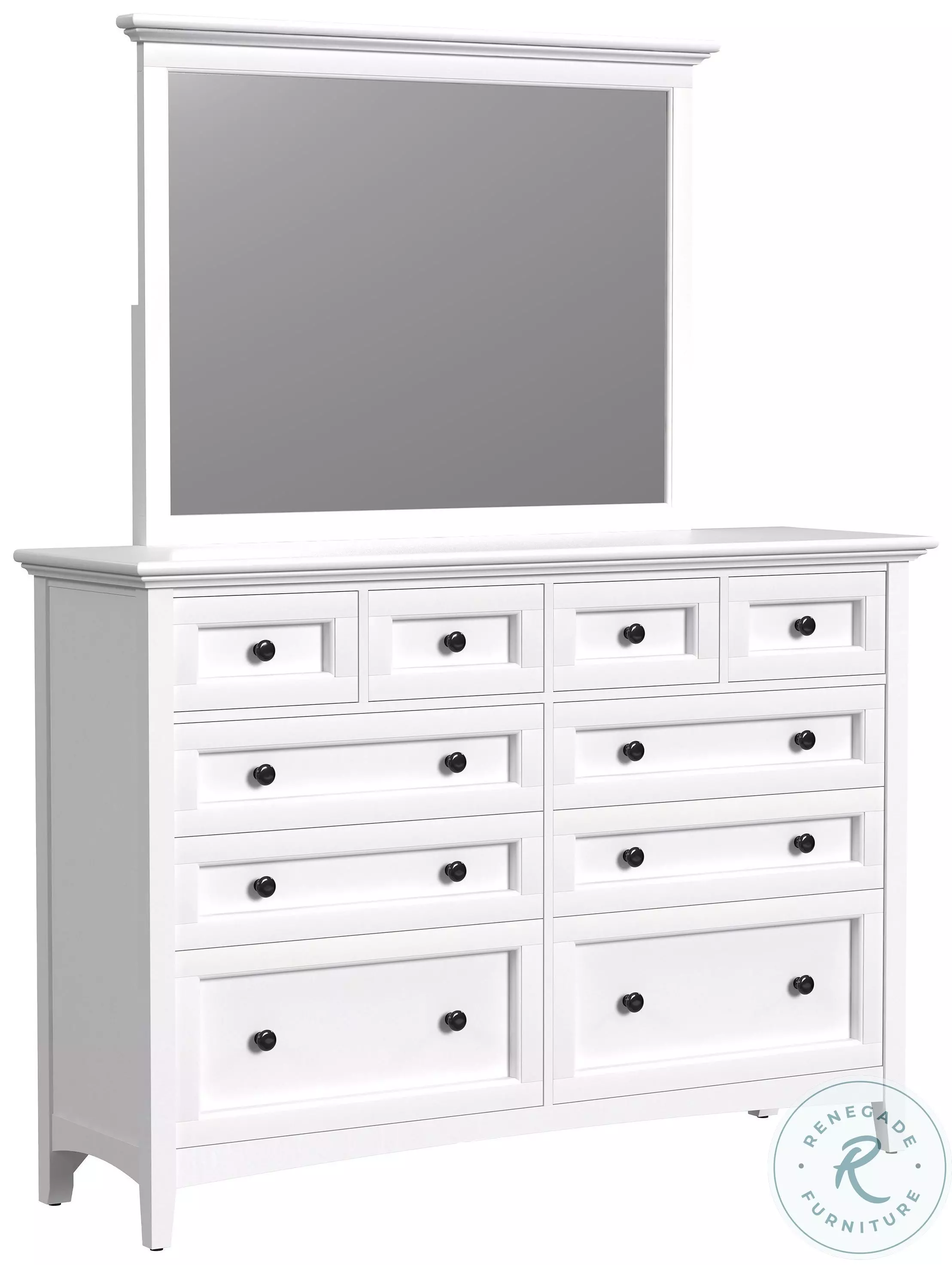 Westlake White 10 Drawer Master Dresser with Mirror From A-America | Home Gallery Stores Westlake White 10 Drawer Master Dresser with Mirror From A-America | Home Gallery Stores