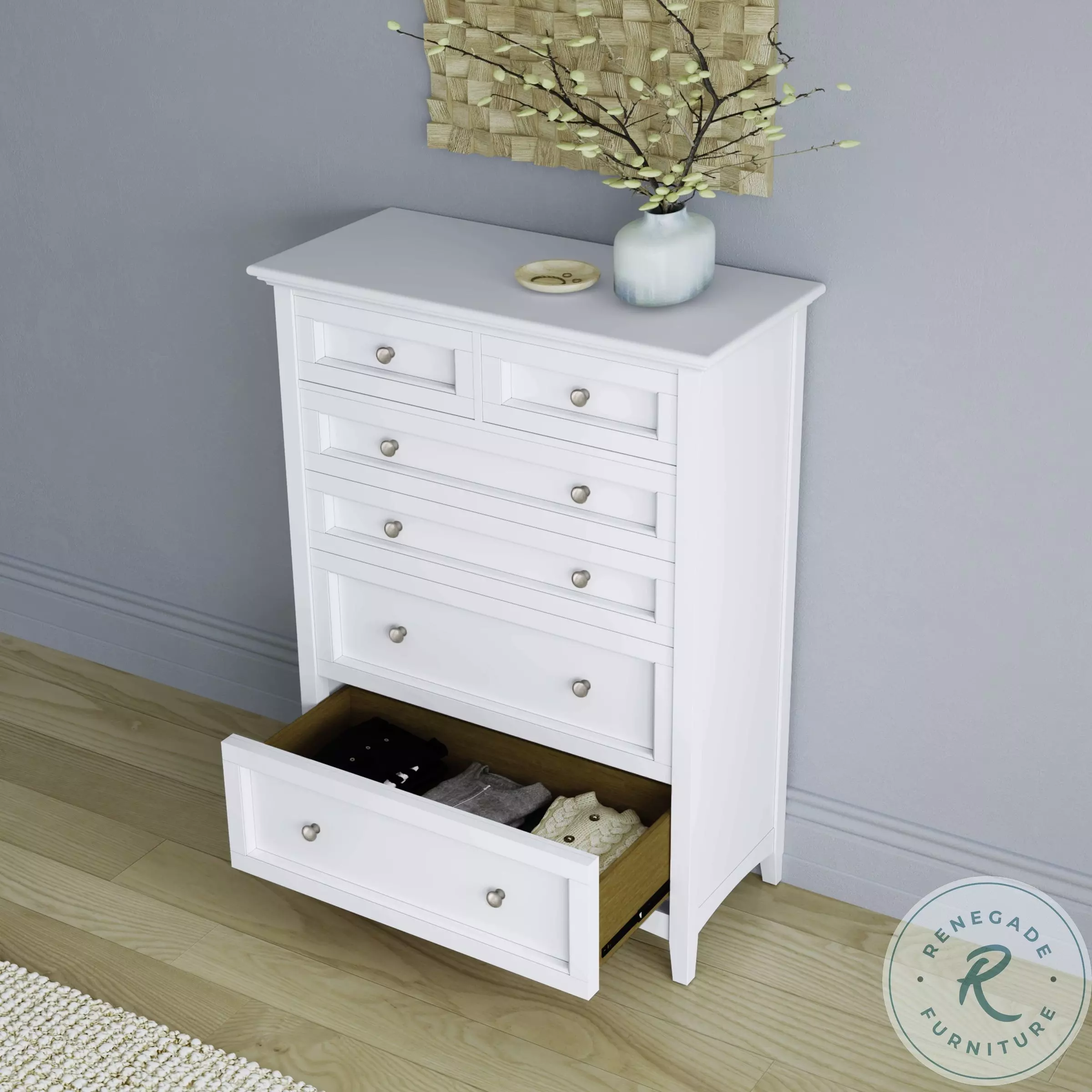 Westlake White 6 Drawer Chest From A-America | Home Gallery Stores