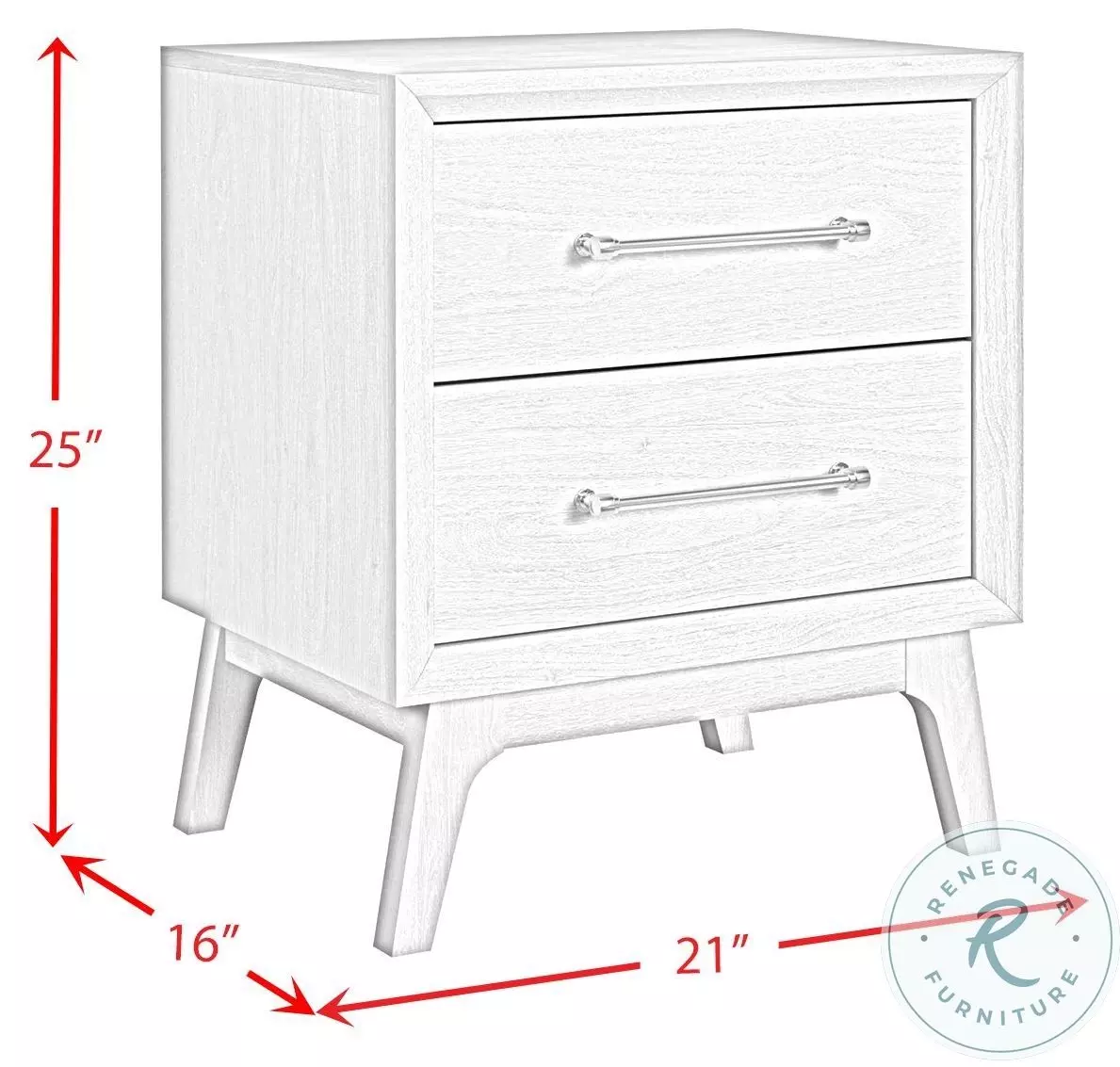 Clare Almond 2 Drawer Nightstand