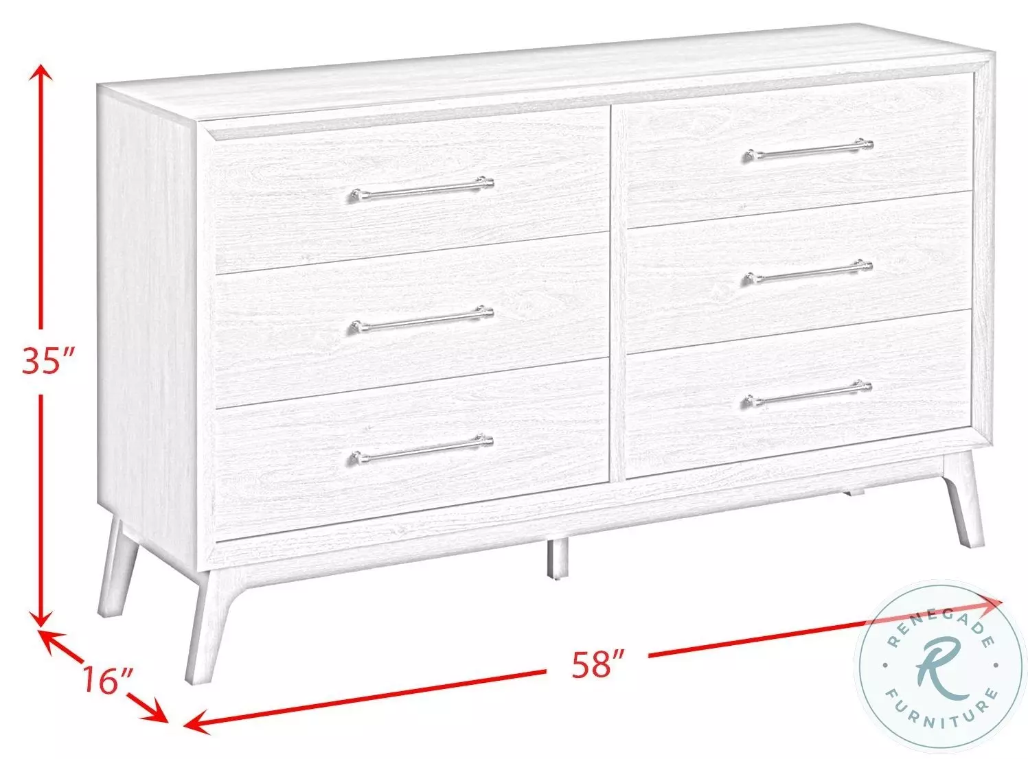 Clare Almond 6 Drawer Dresser