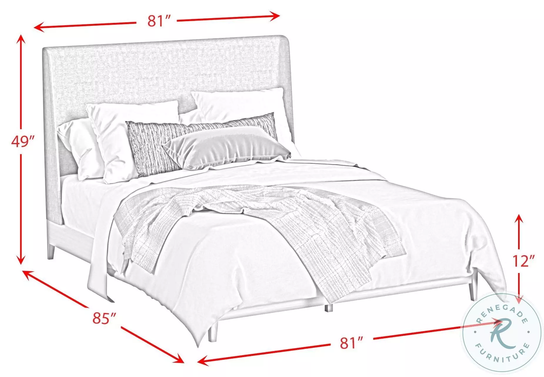 Clare Grey And Almond King Upholstered Panel Bed