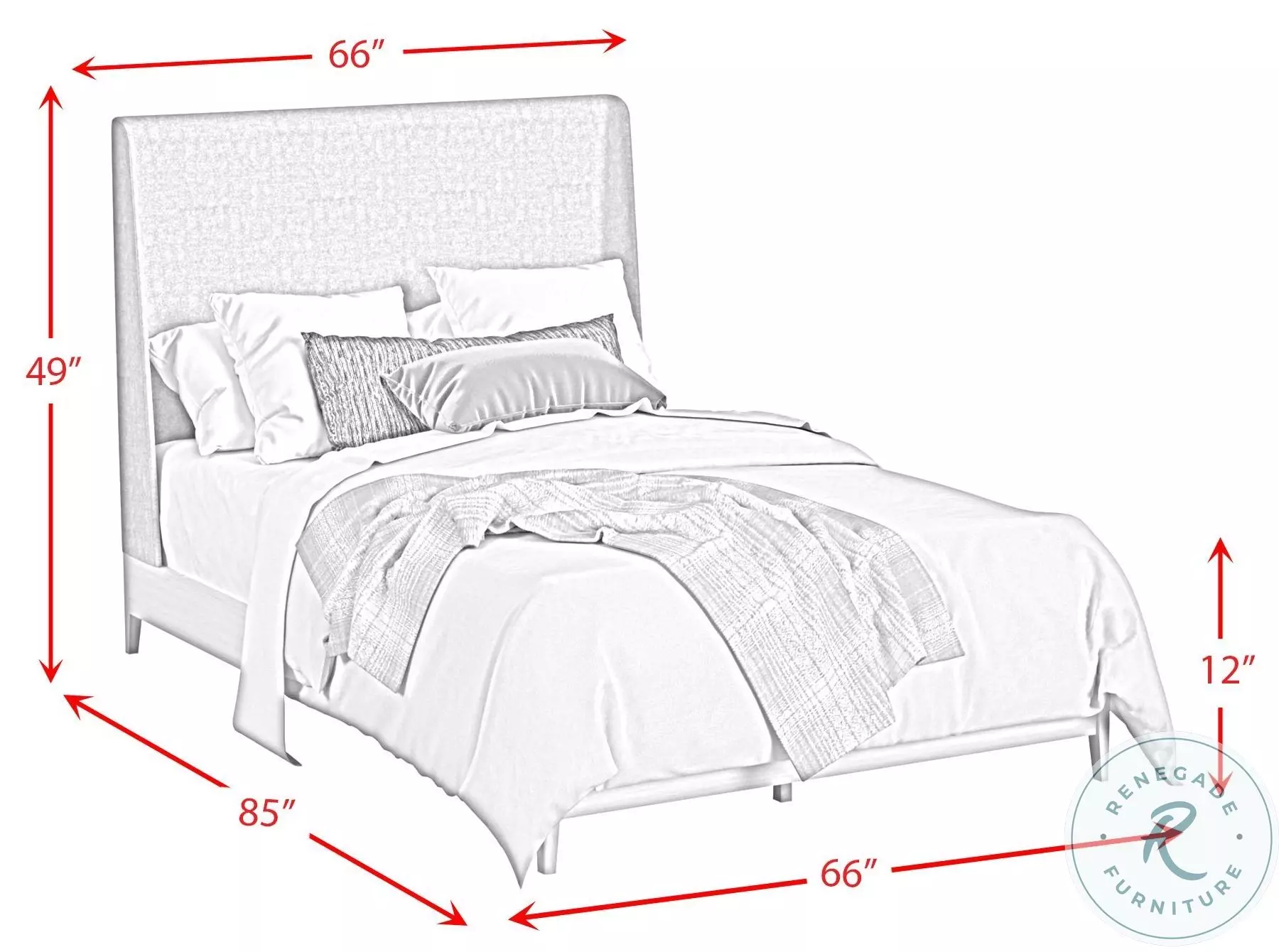 Clare Grey And Almond Queen Upholstered Panel Bed