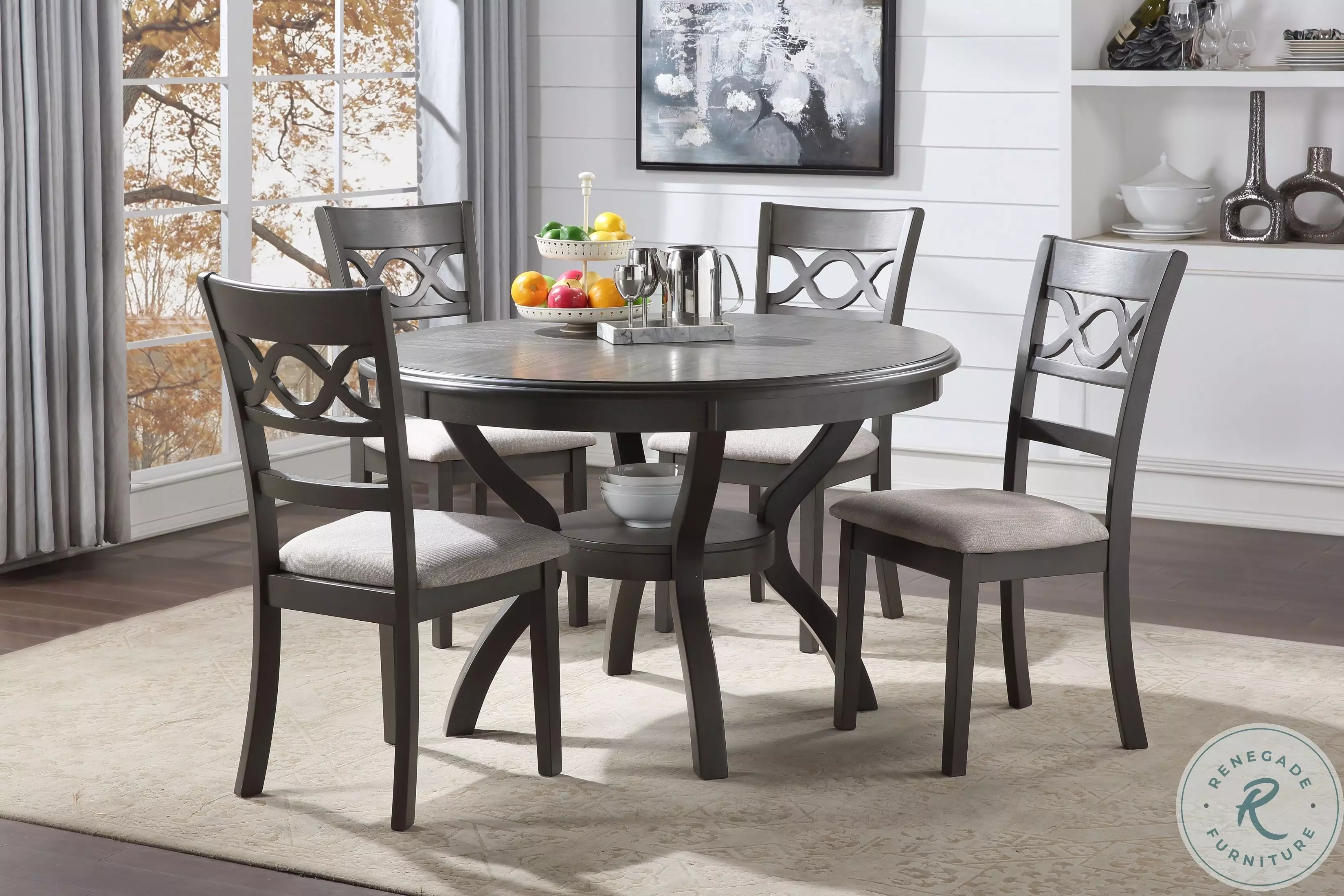 Cori Gray 5 Piece Dining Set From New Classic | Coleman Furniture