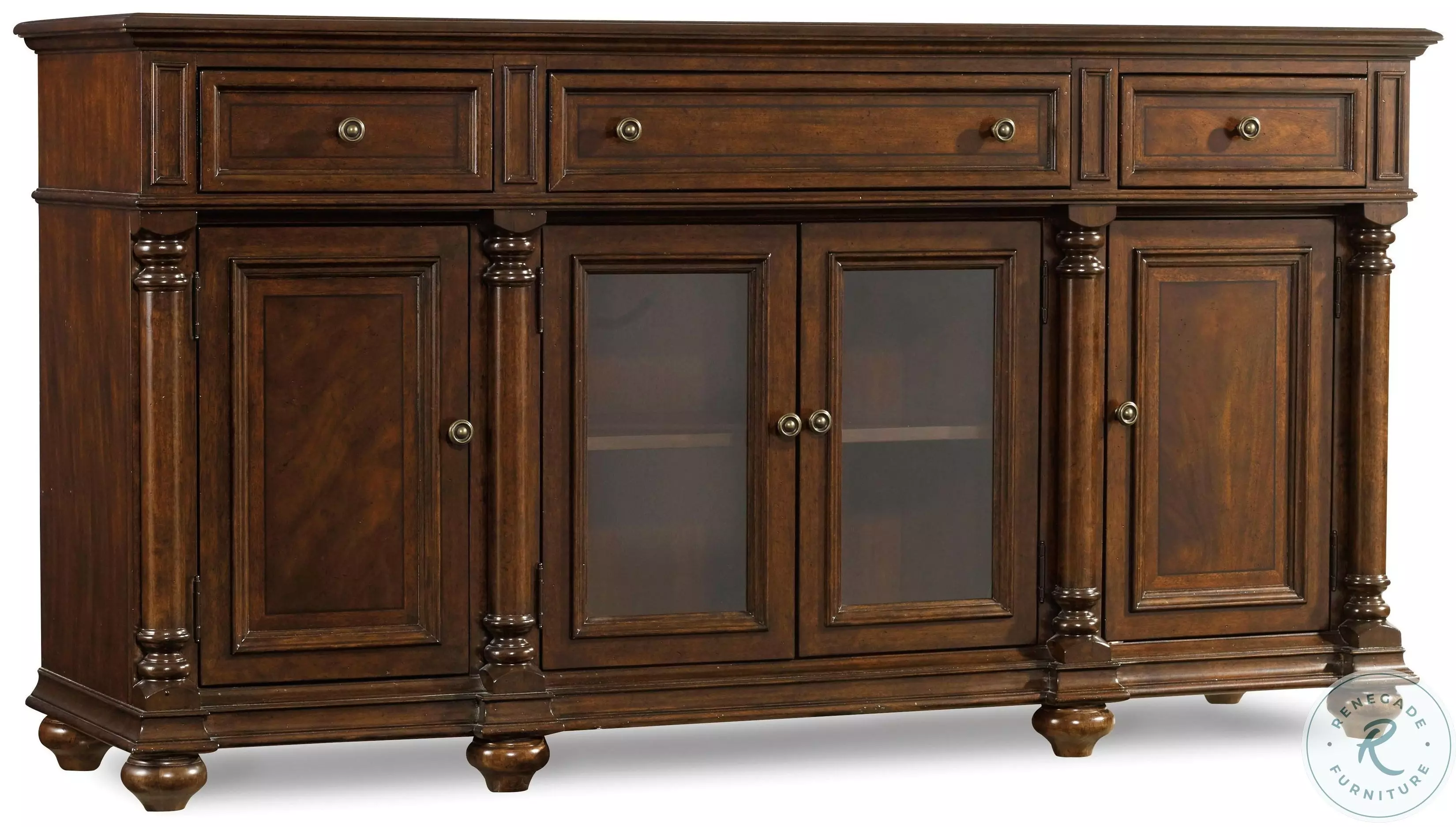 ヒレカツ Leesburg Brown Buffet from Hooker | Coleman Furniture