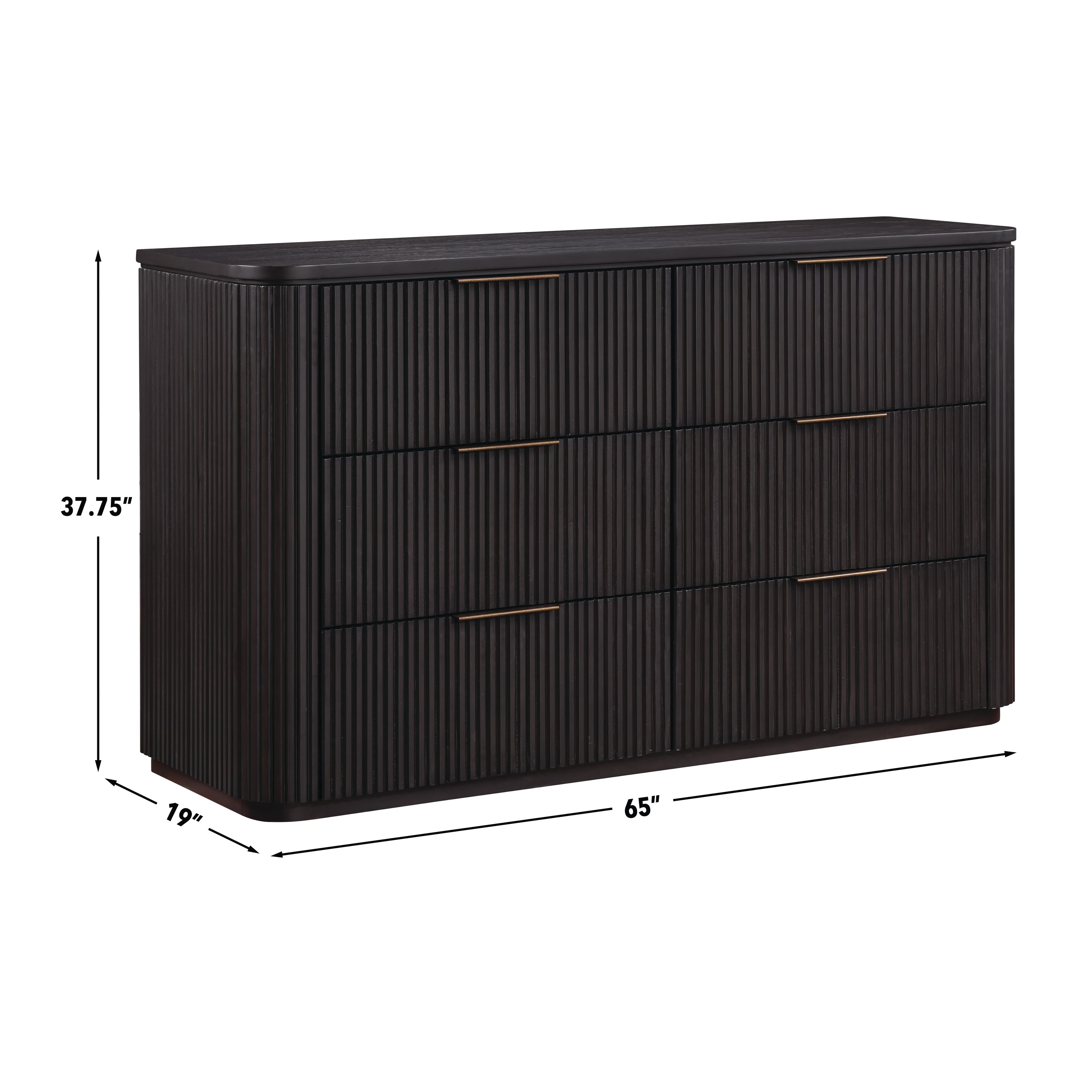 Henry Espresso 6 Drawer Dresser