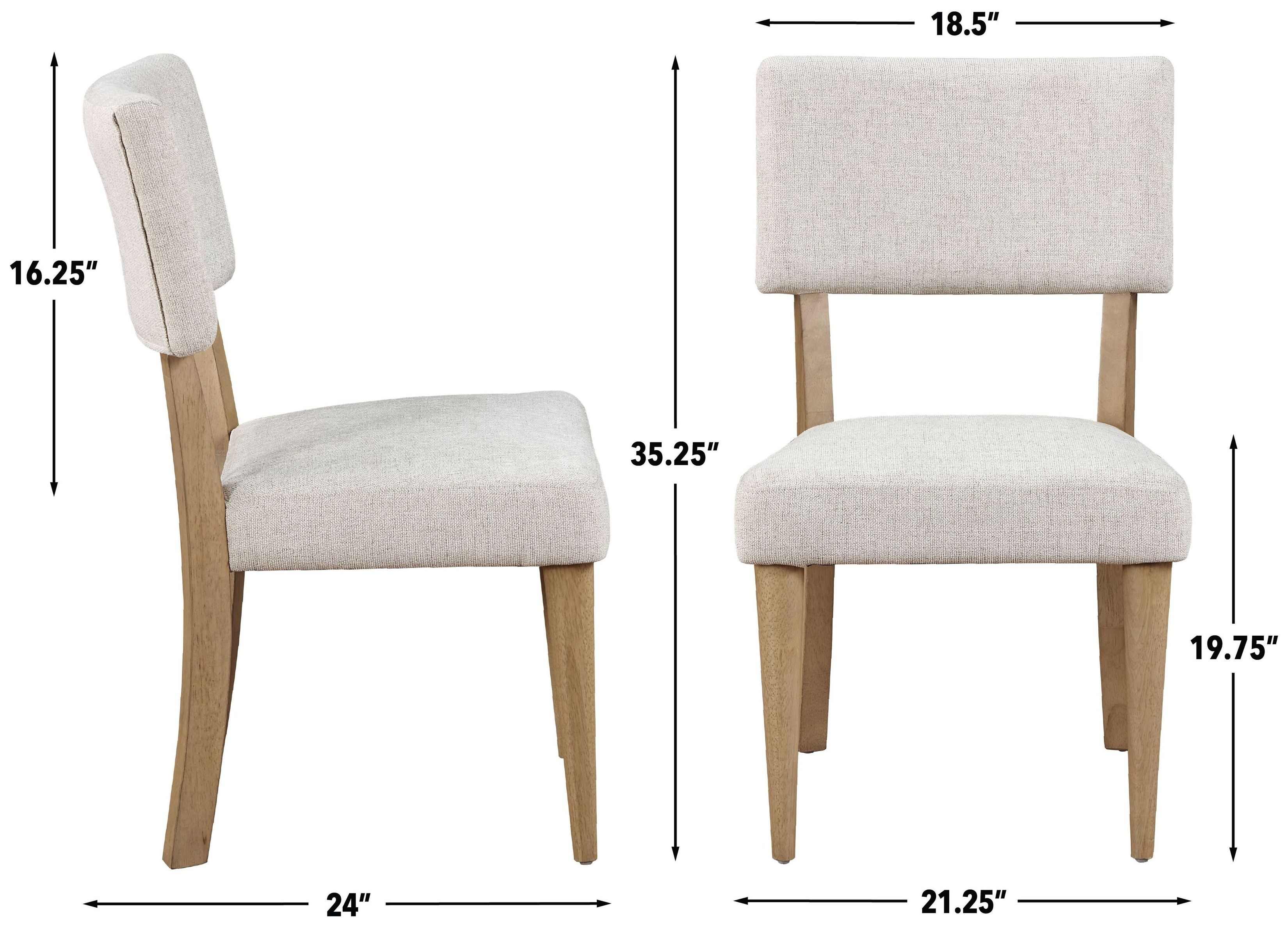 Colvin Brown and White Side Chair