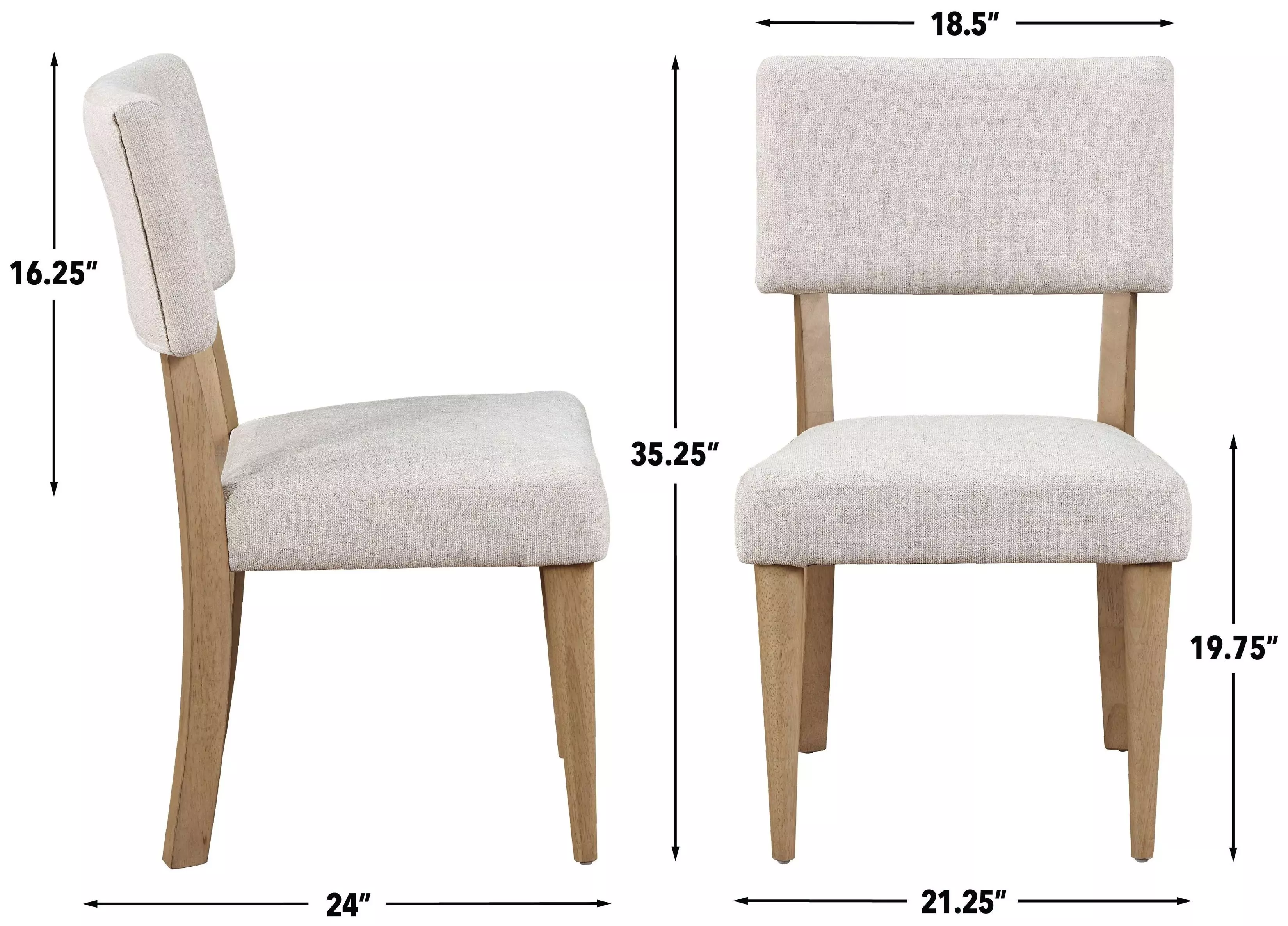 Colvin Brown and White Side Chair