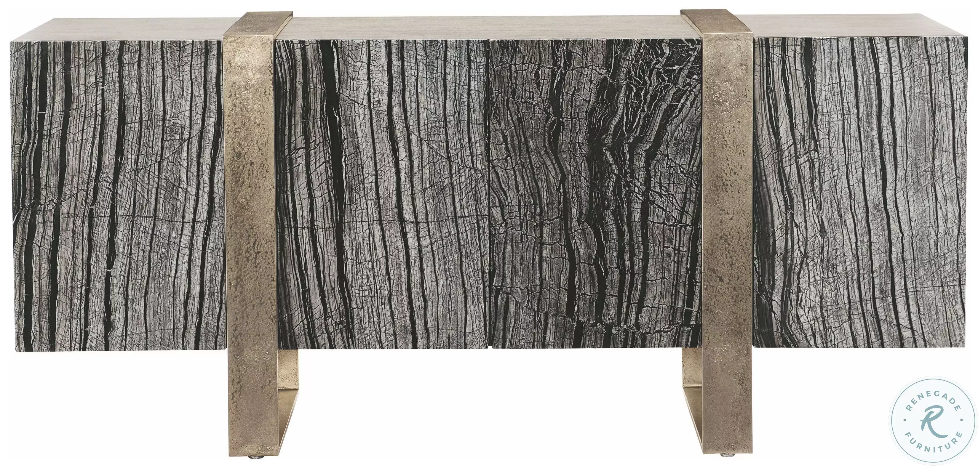 Badlands FBB 仏語 黒枠 Linea Black Forest and Textured Graphite Entertainment Console