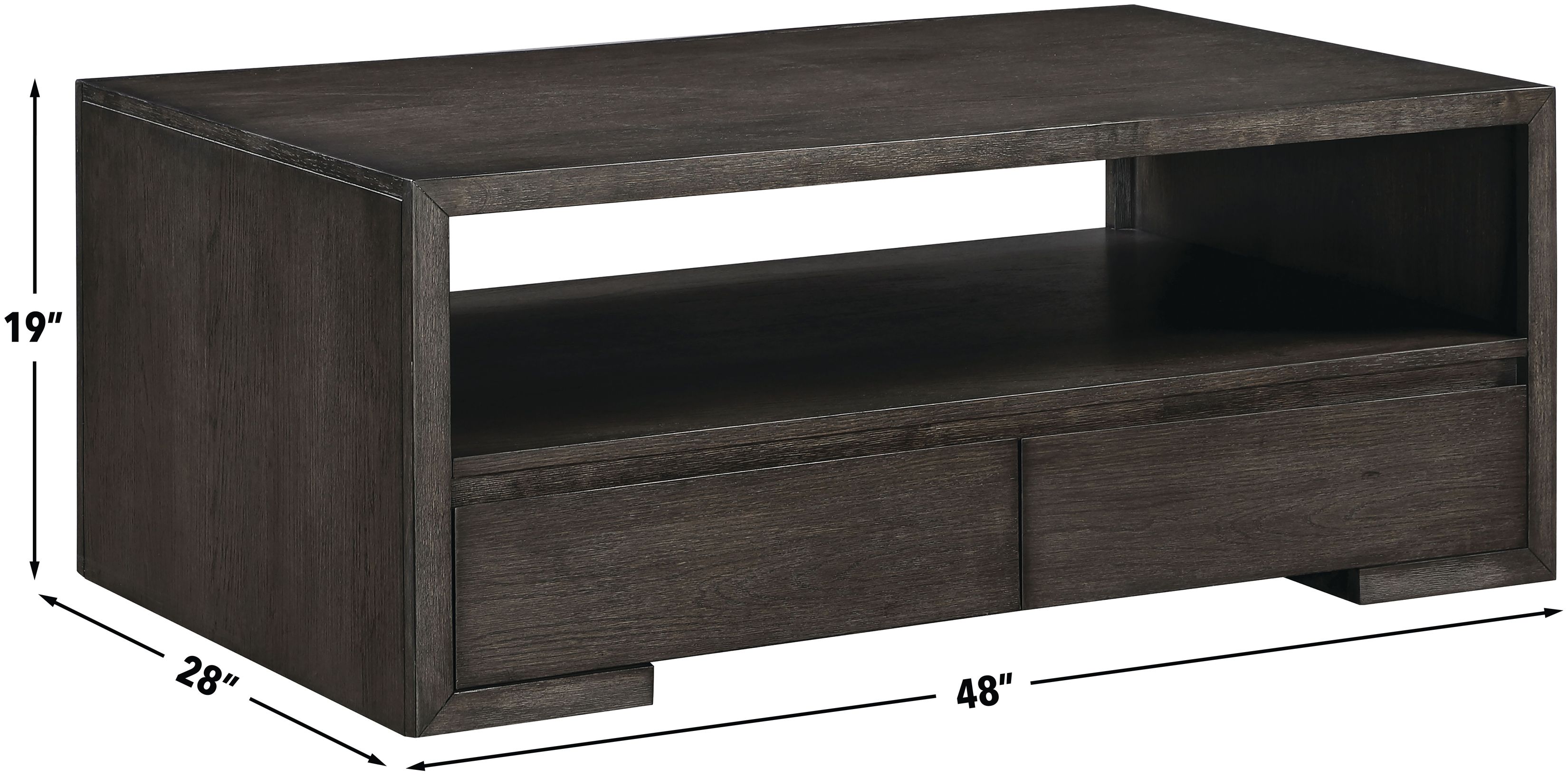 Evan Brown Rectangular Cocktail Table