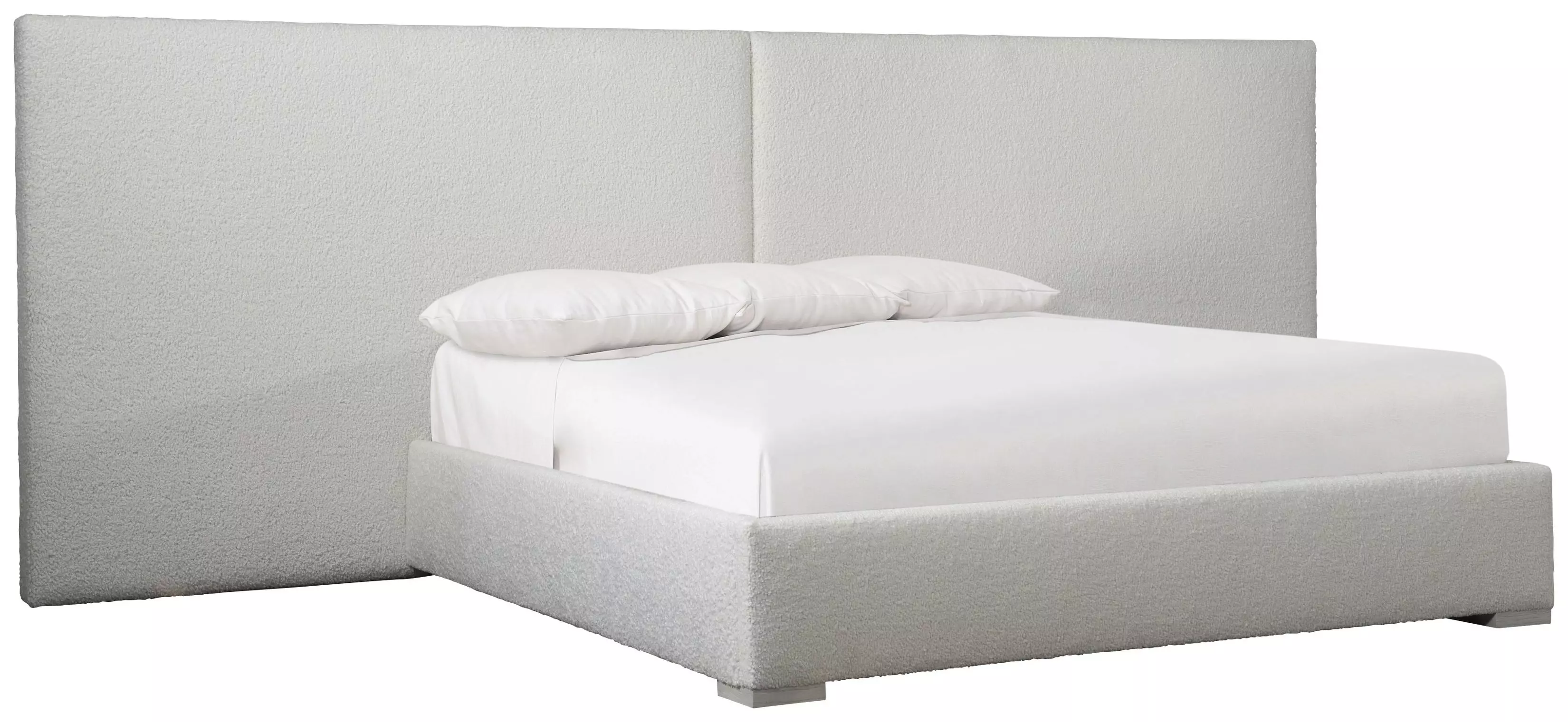 Solaria Grey King Upholstered Dual Wall Panel Bed