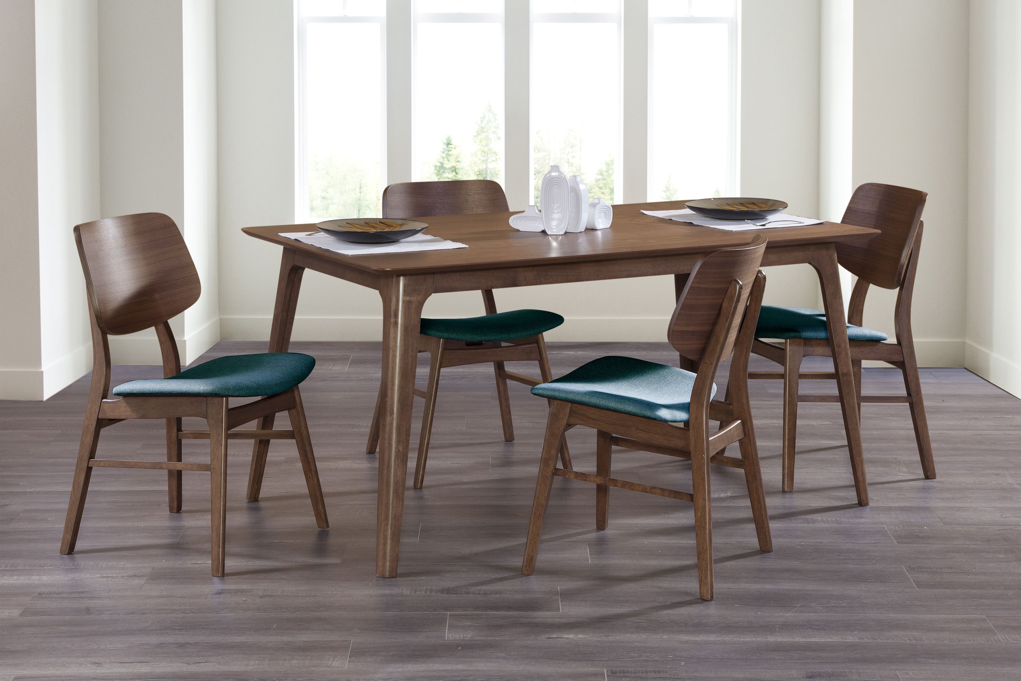 ☆アクタス☆　KULAUM DINING TABLE 160cm Oscar Walnut and Teal 60