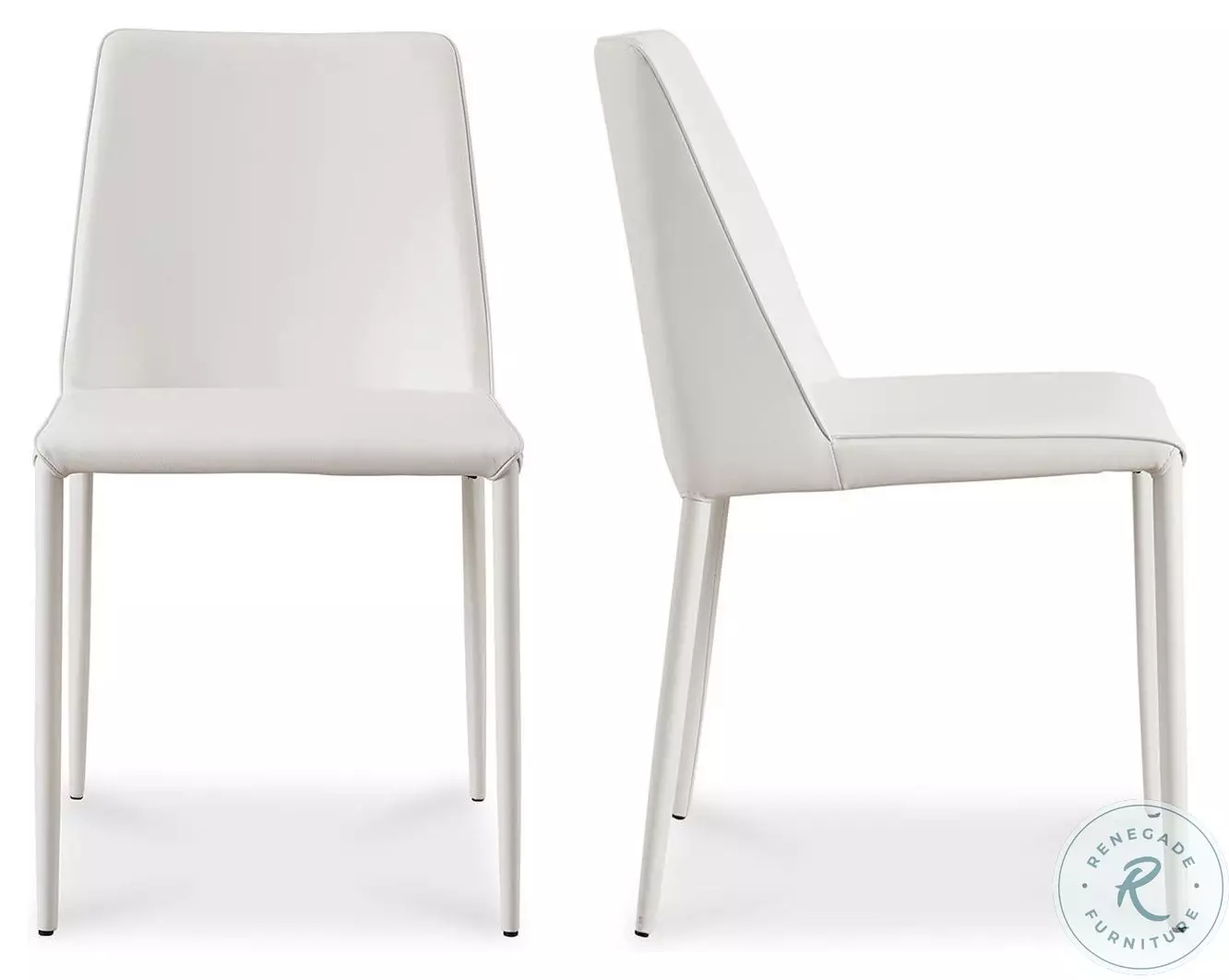 Nora White Dining Chair Set Of 2 From Moes Home | Coleman Furniture
