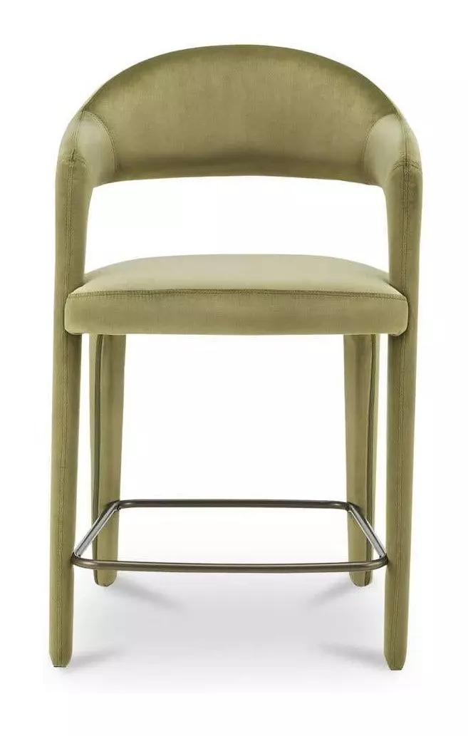 Martens Green Upholstered Counter Height Stool