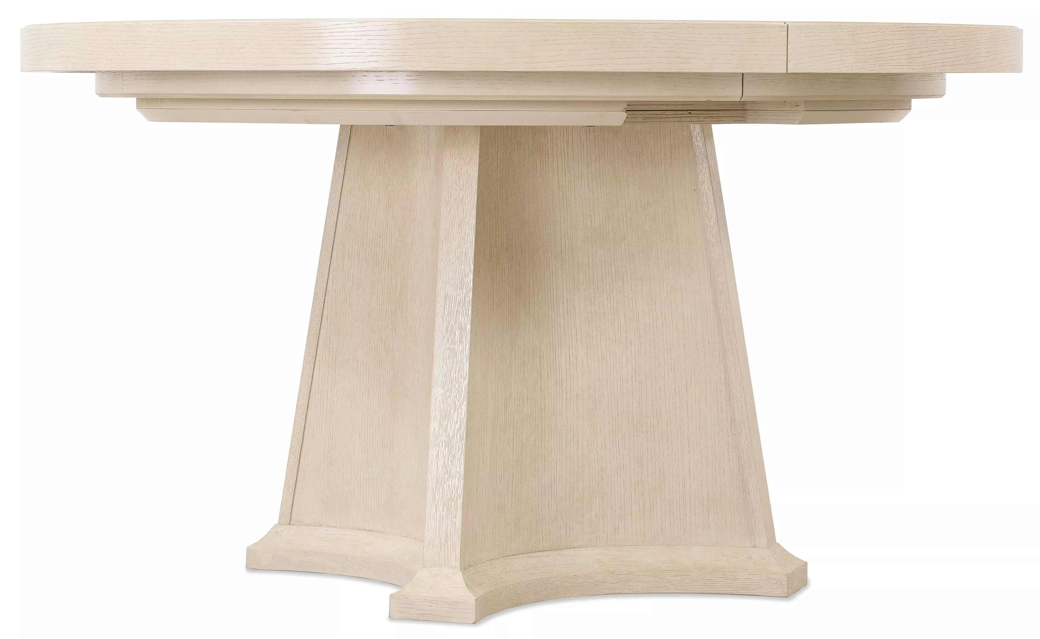 Waverly Modern Classic Light Oak Round Extendable Dining Table - 54-74"