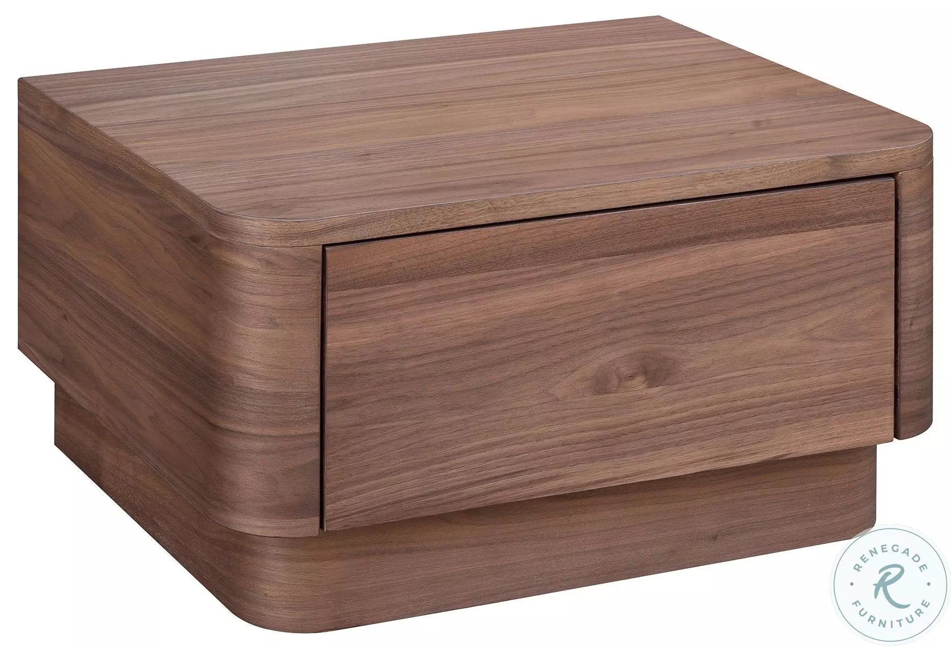 Round Off Natural Walnut Nightstand From Moes Home | Coleman Furniture