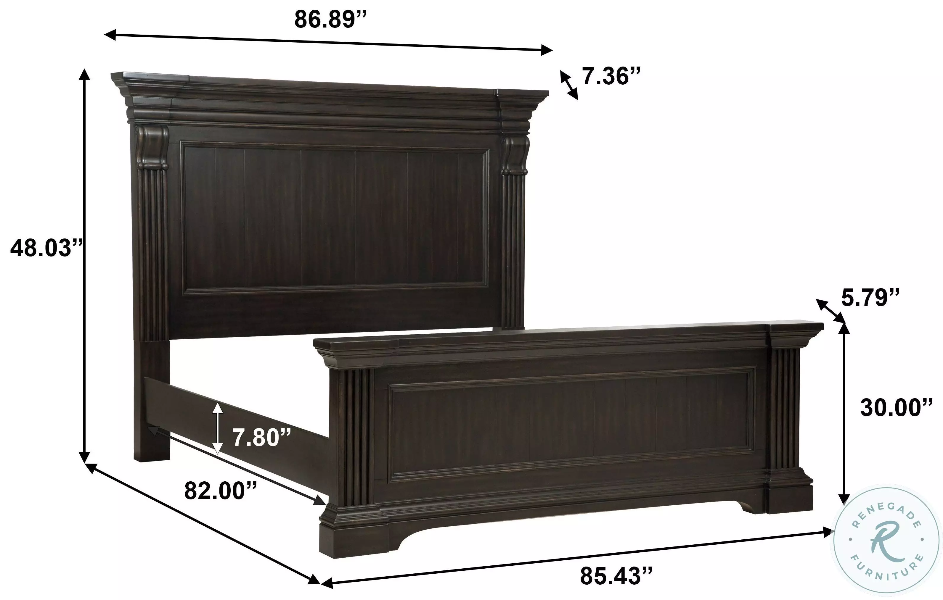 Remington Brown King Panel Bed