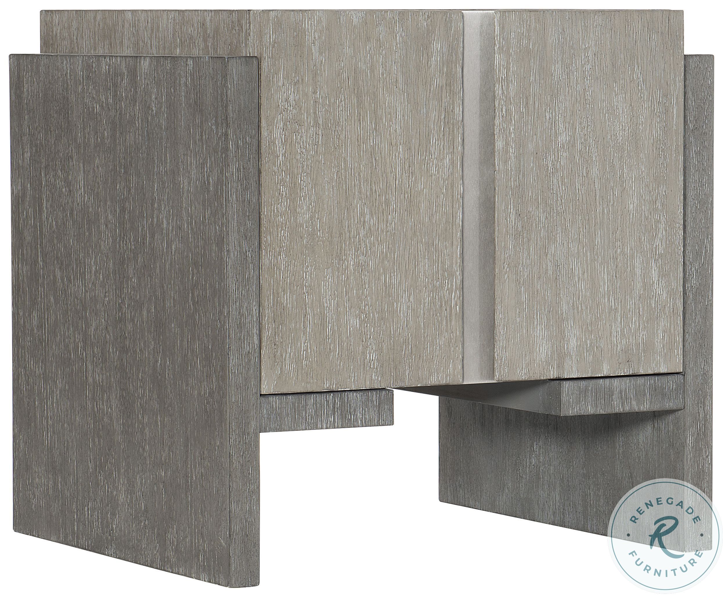 Foundations Light Shale And Dark Shale Side Table With Storage From