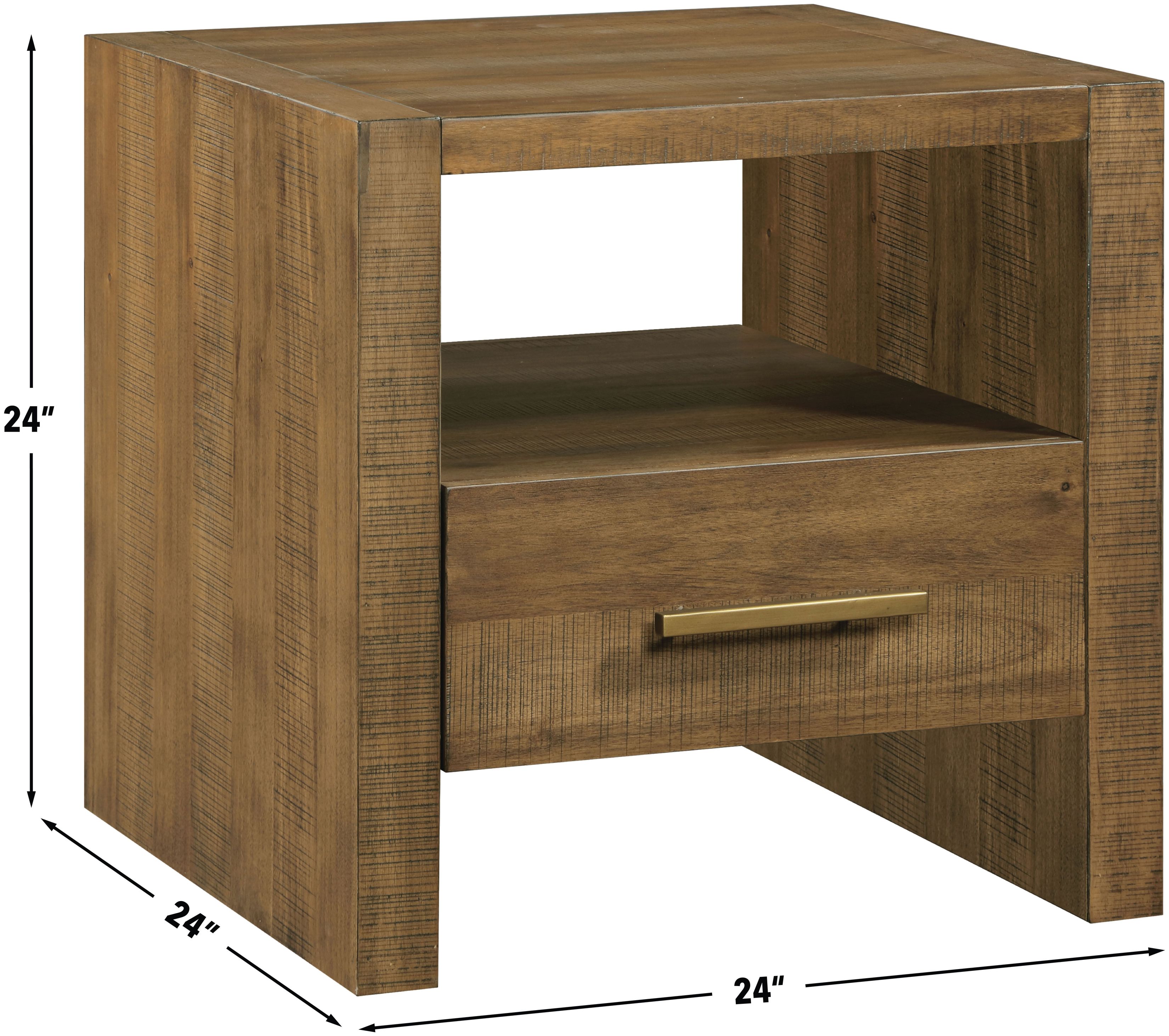 Garland Brown Square End Table