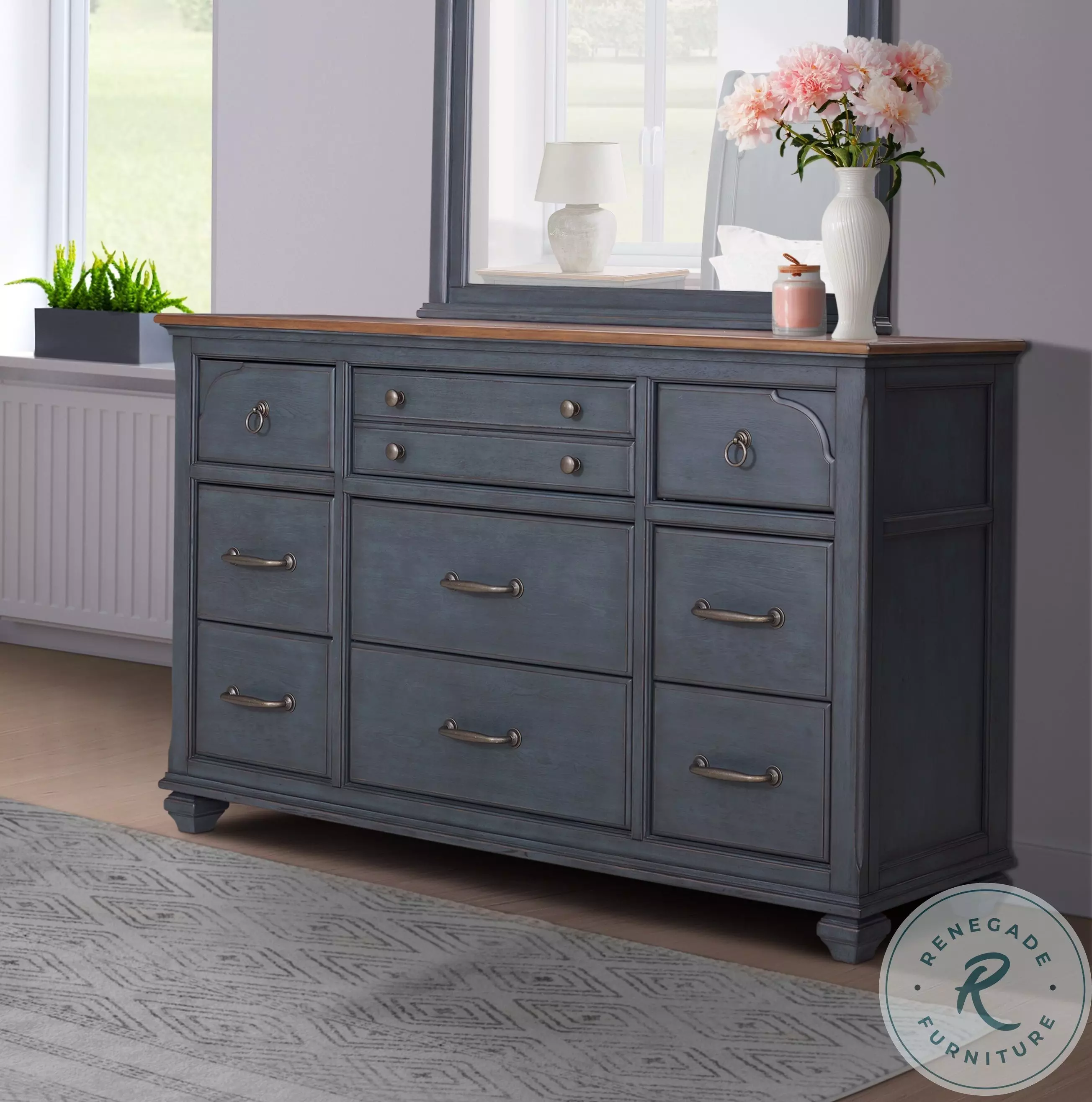 brown and blue dresser SOLD: Slate Blue MCM Midcentury Modern Dresser Chest of Drawers